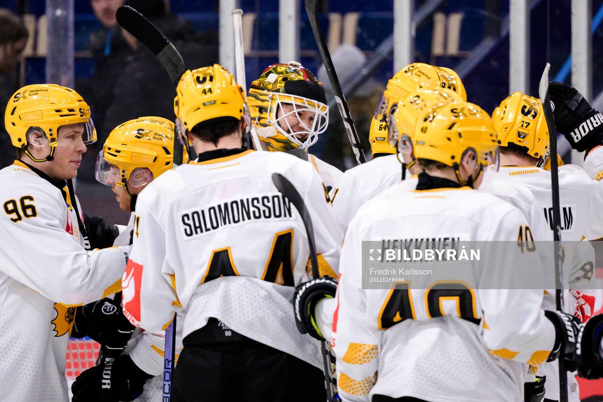 Players of Skellefteå celebrate