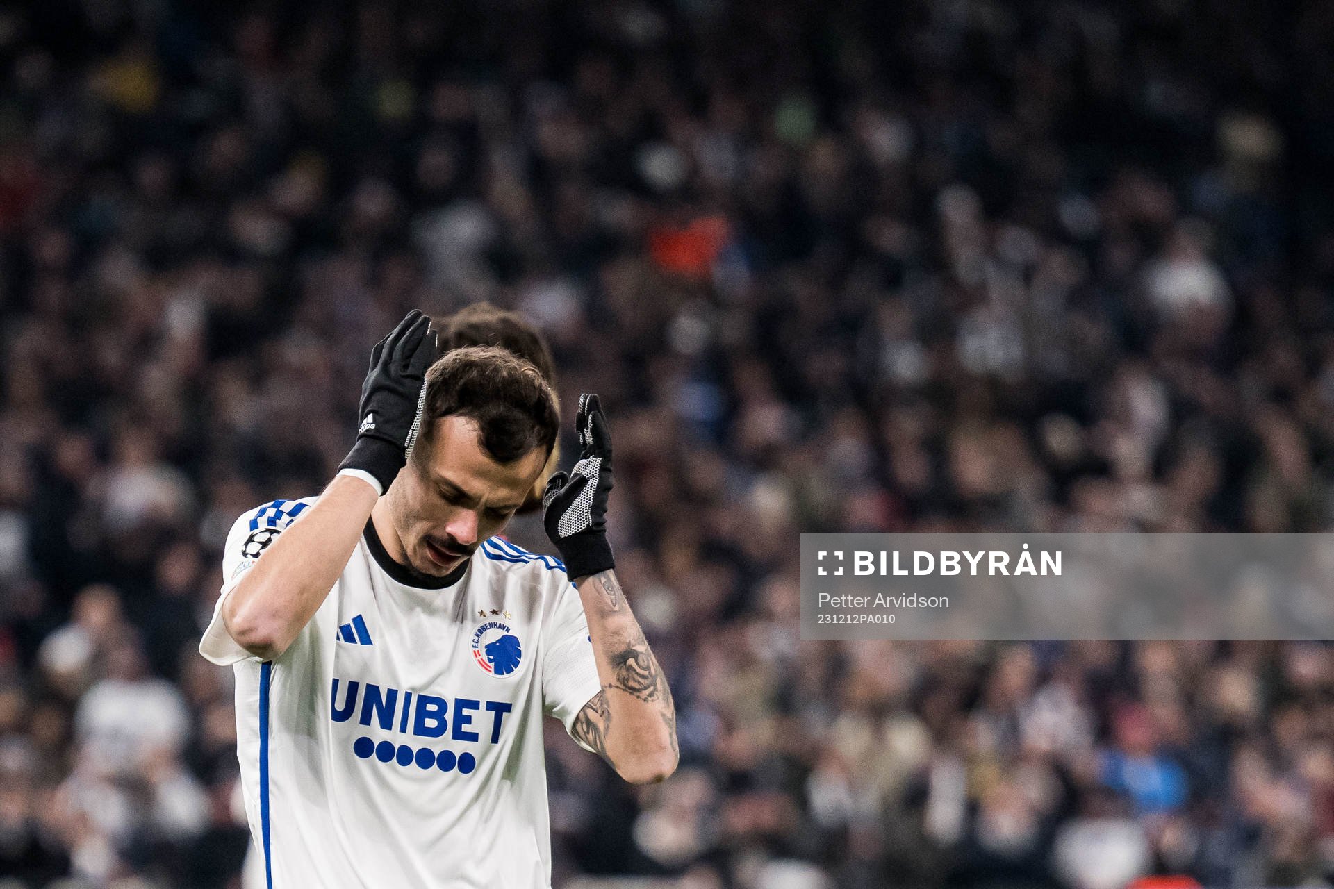 Diogo Goncalves of FC Copenhagen looks dejected