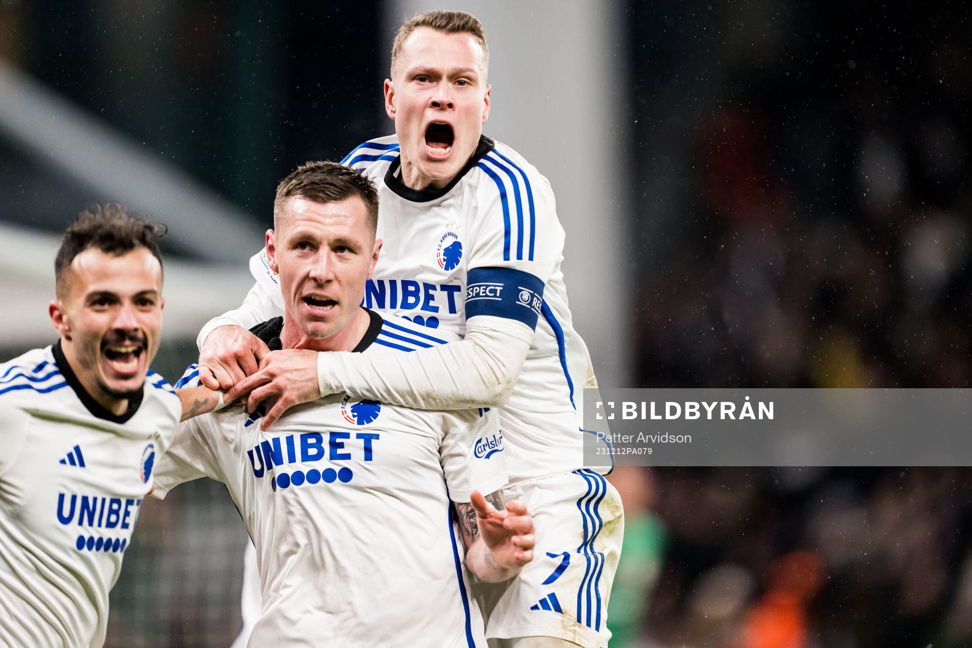 Viktor Claesson of FC Copenhagen celebrates with Lukas