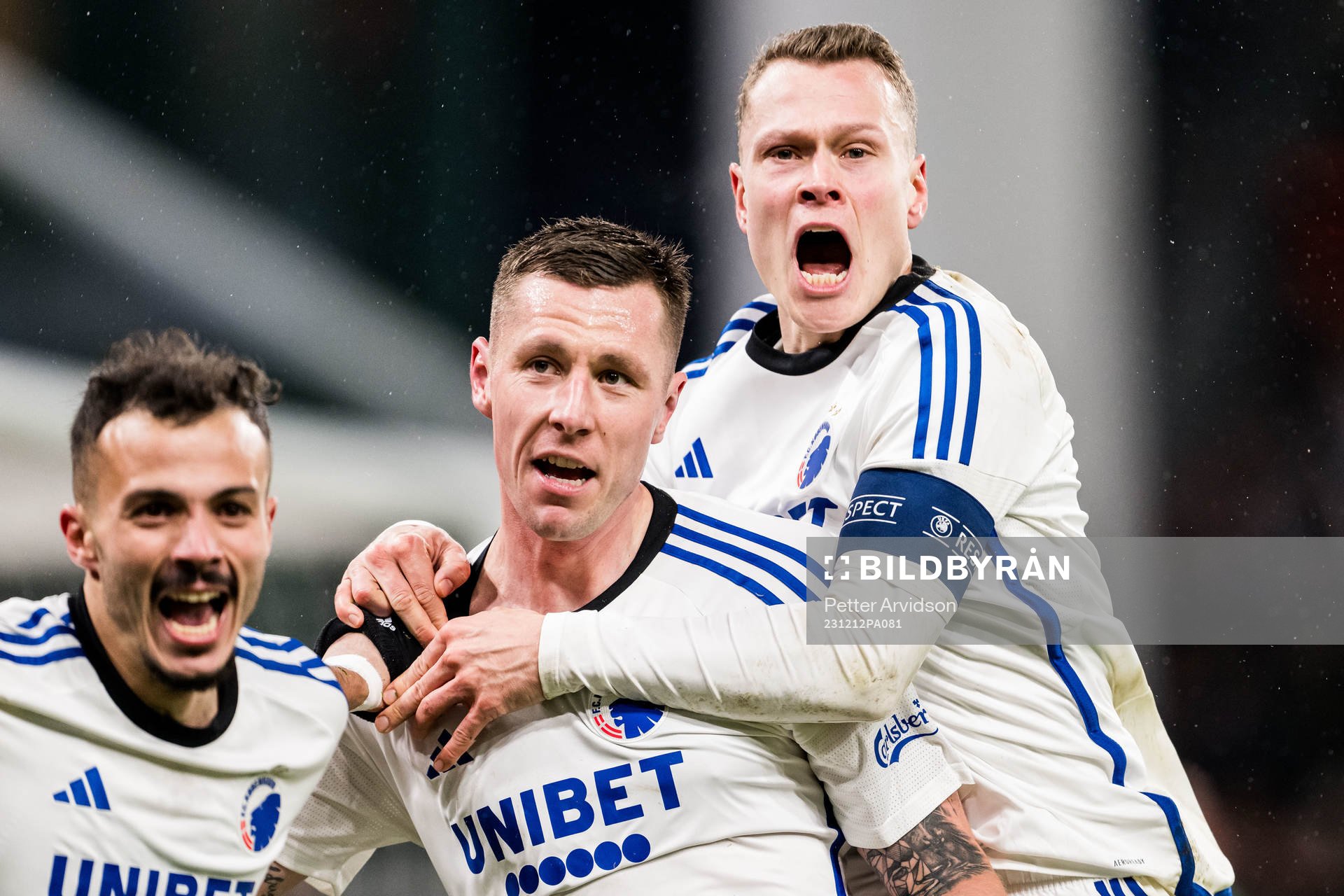 Viktor Claesson of FC Copenhagen celebrates with Lukas