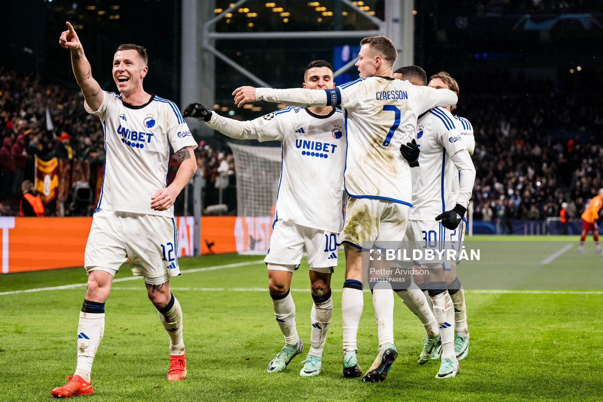 Lukas Lerager of FC Copenhagen celebrates with team mates