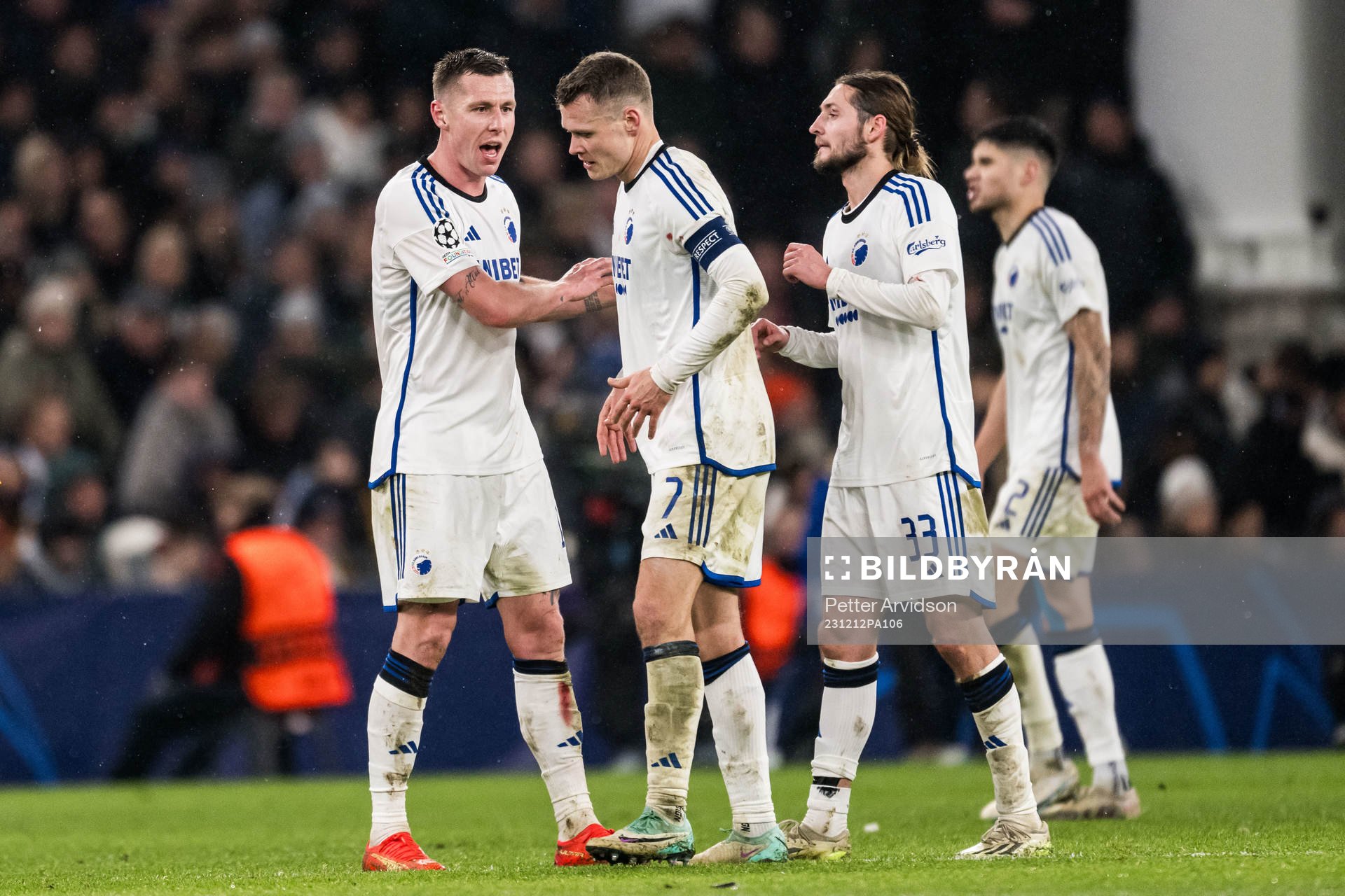 Lukas Lerager, Viktor Claesson and Rasmus Falk of FC