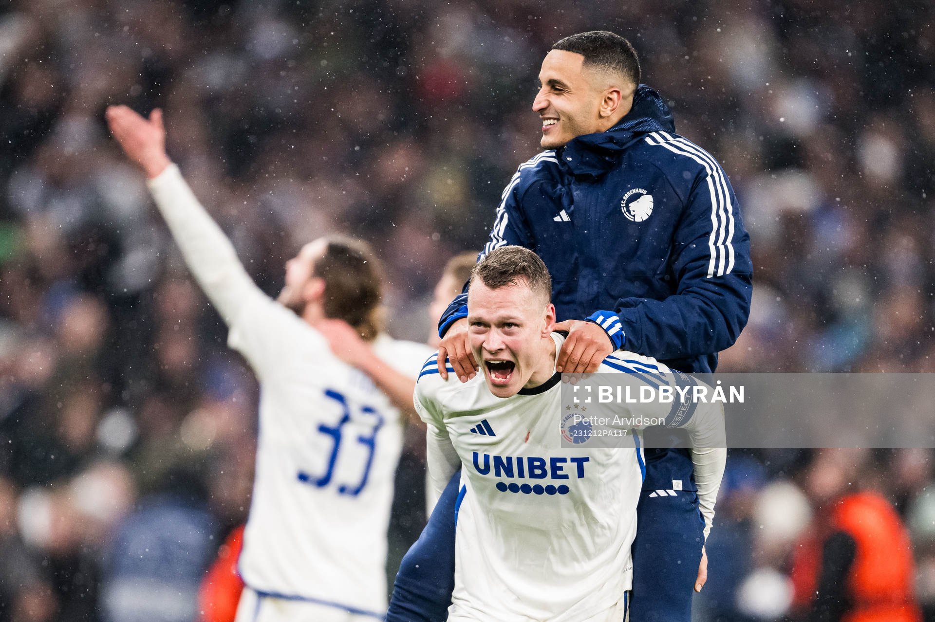 Viktor Claesson and Elias Achouri of FC Copenhagen
