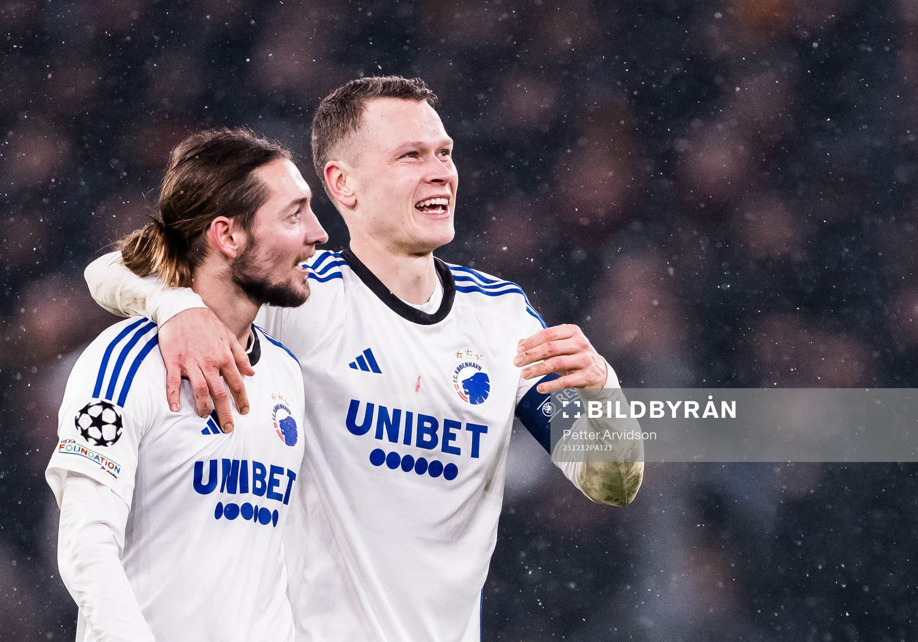 Rasmus Falk and Viktor Claesson of FC Copenhagen celebrates