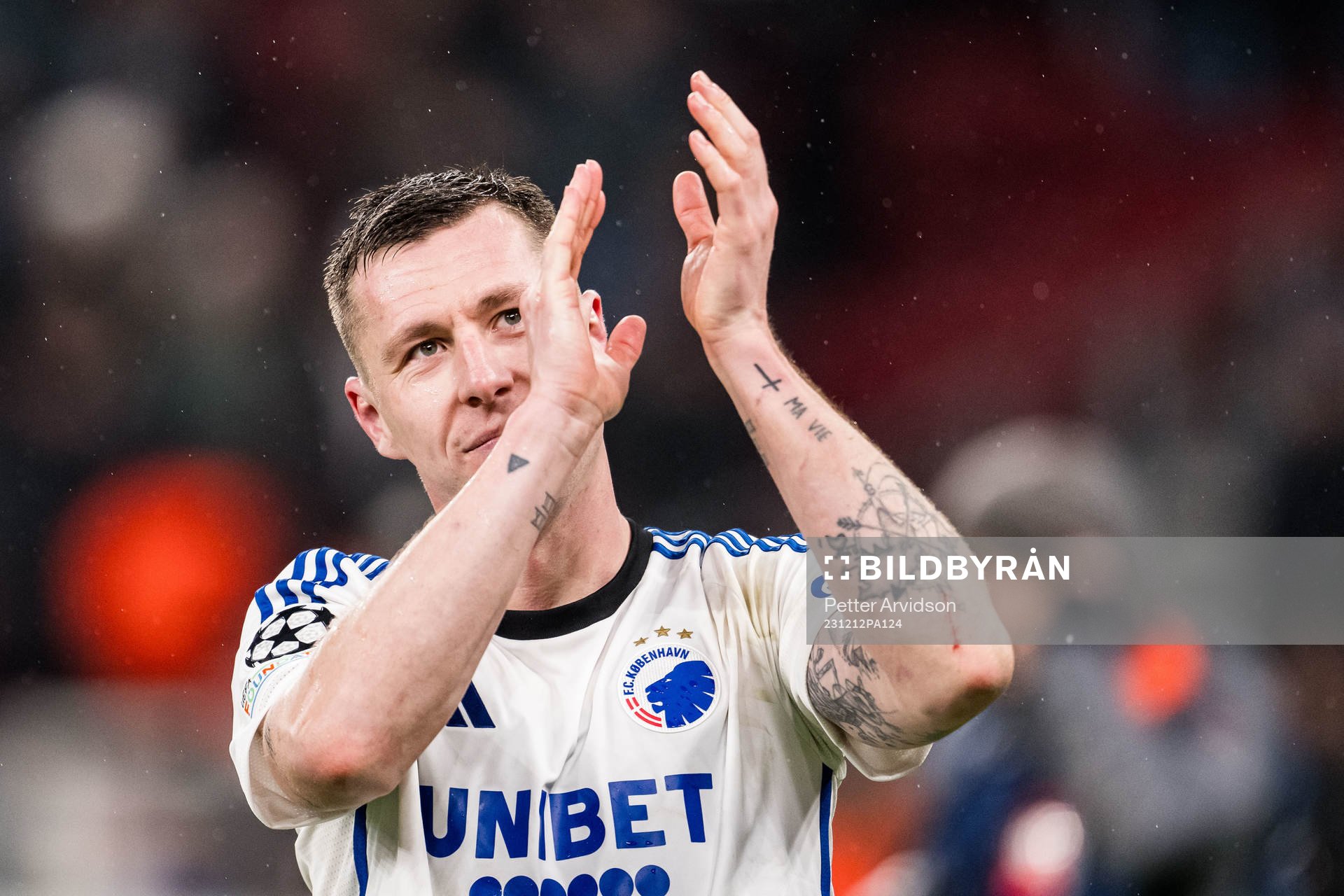 Lukas Lerager of FC Copenhagen celebrates