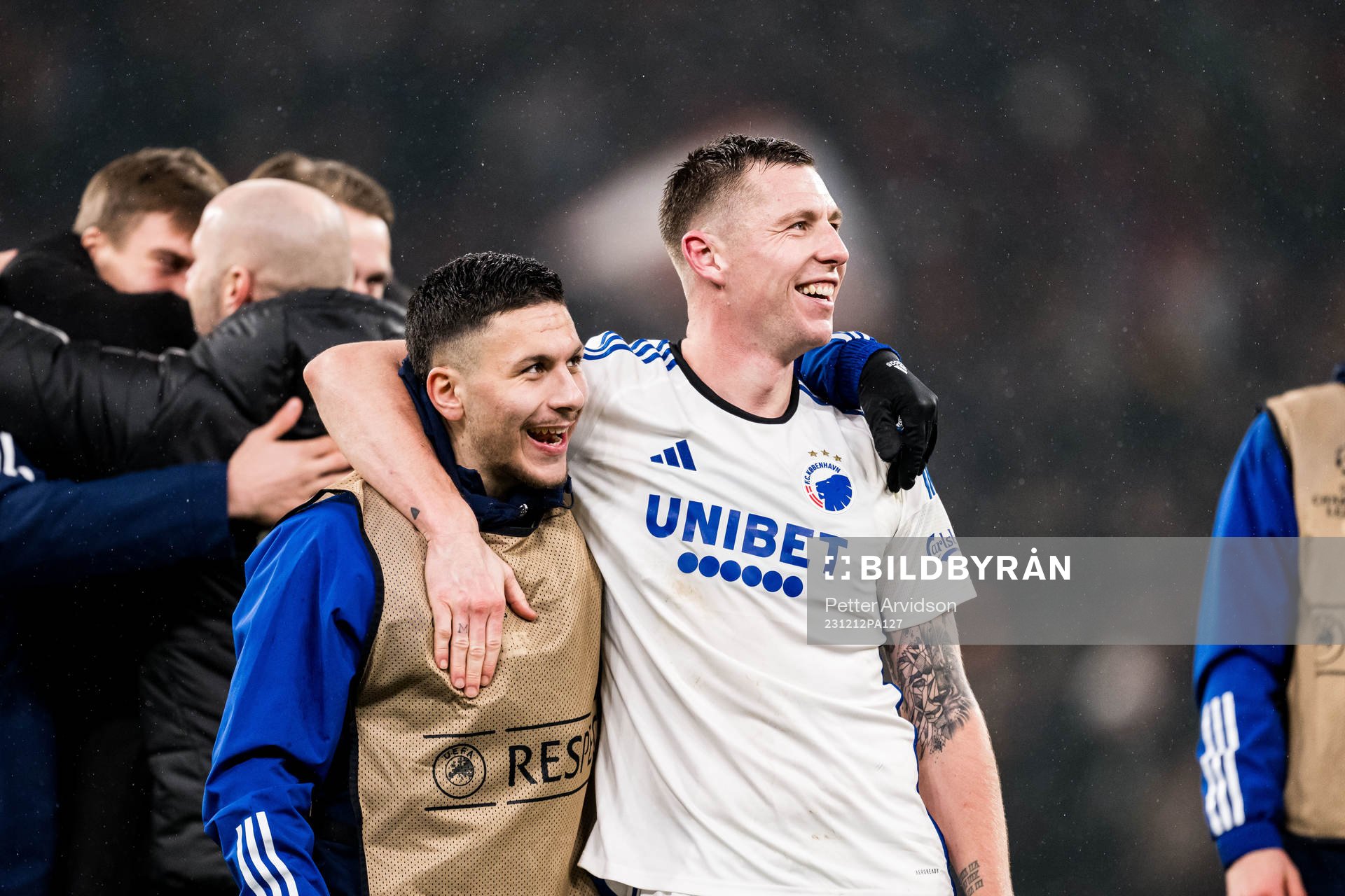Roony Bardghji and Lukas Lerager of FC Copenhagen celebrates
