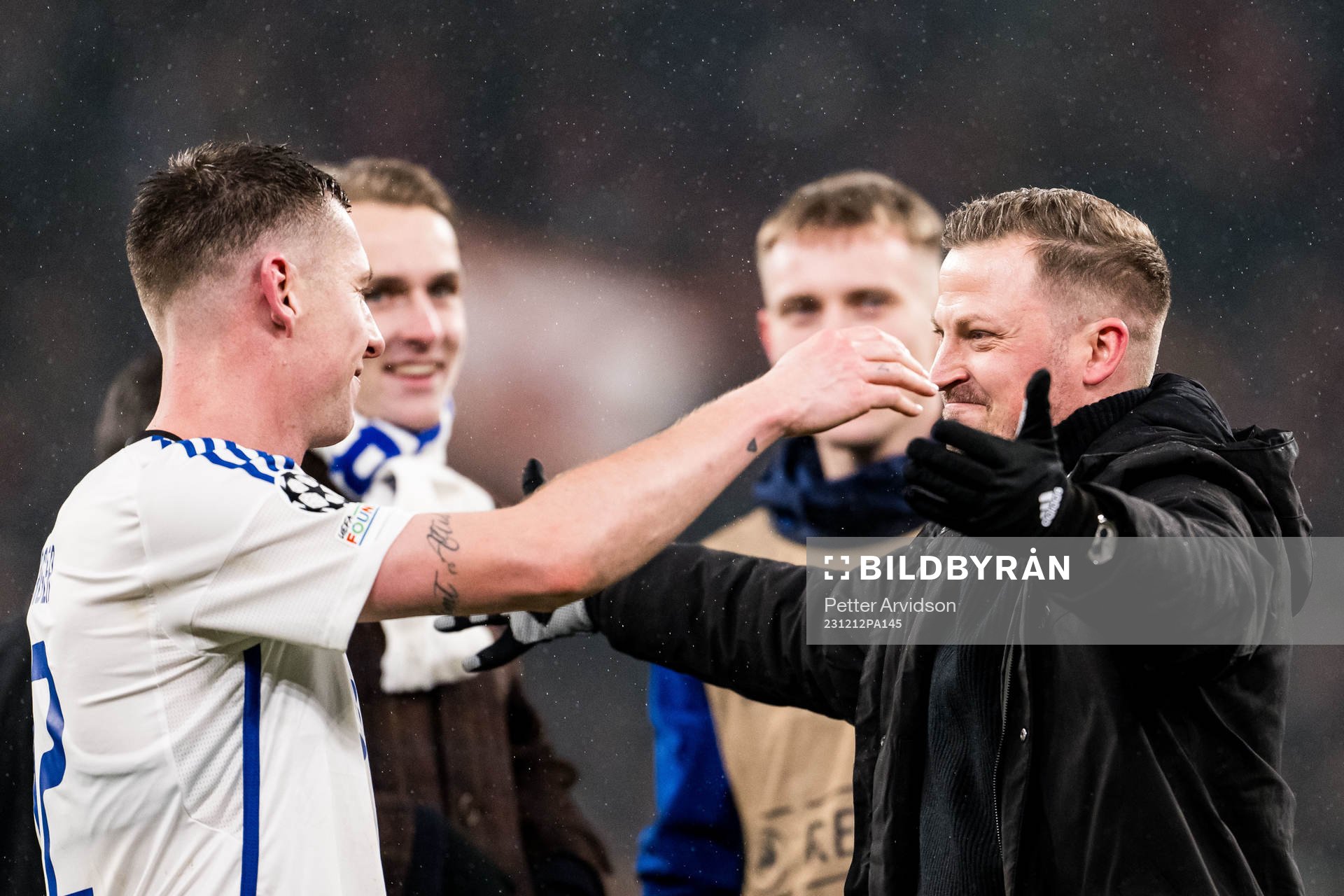 Lukas Lerager and Head coach Jacob Neestrup of FC