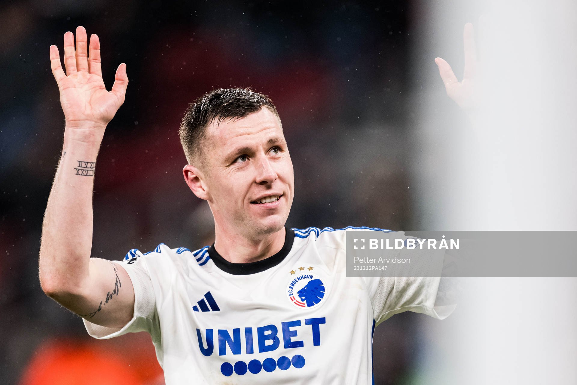Lukas Lerager of FC Copenhagen celebrates