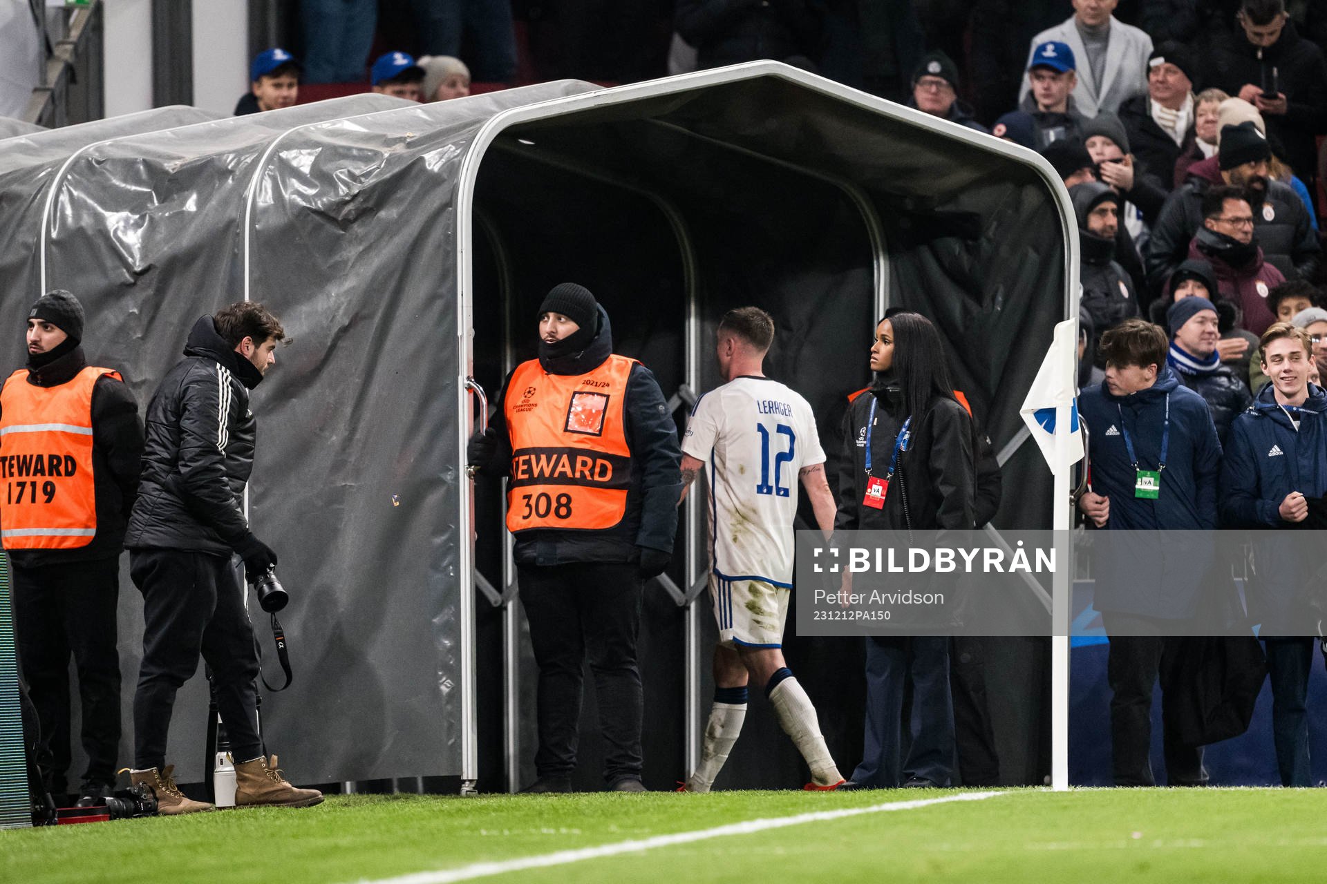 Lukas Lerager of FC Copenhagen leaves the pitch
