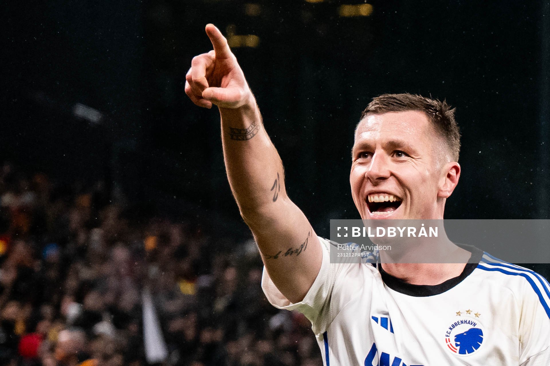 Lukas Lerager of FC Copenhagen celebrates