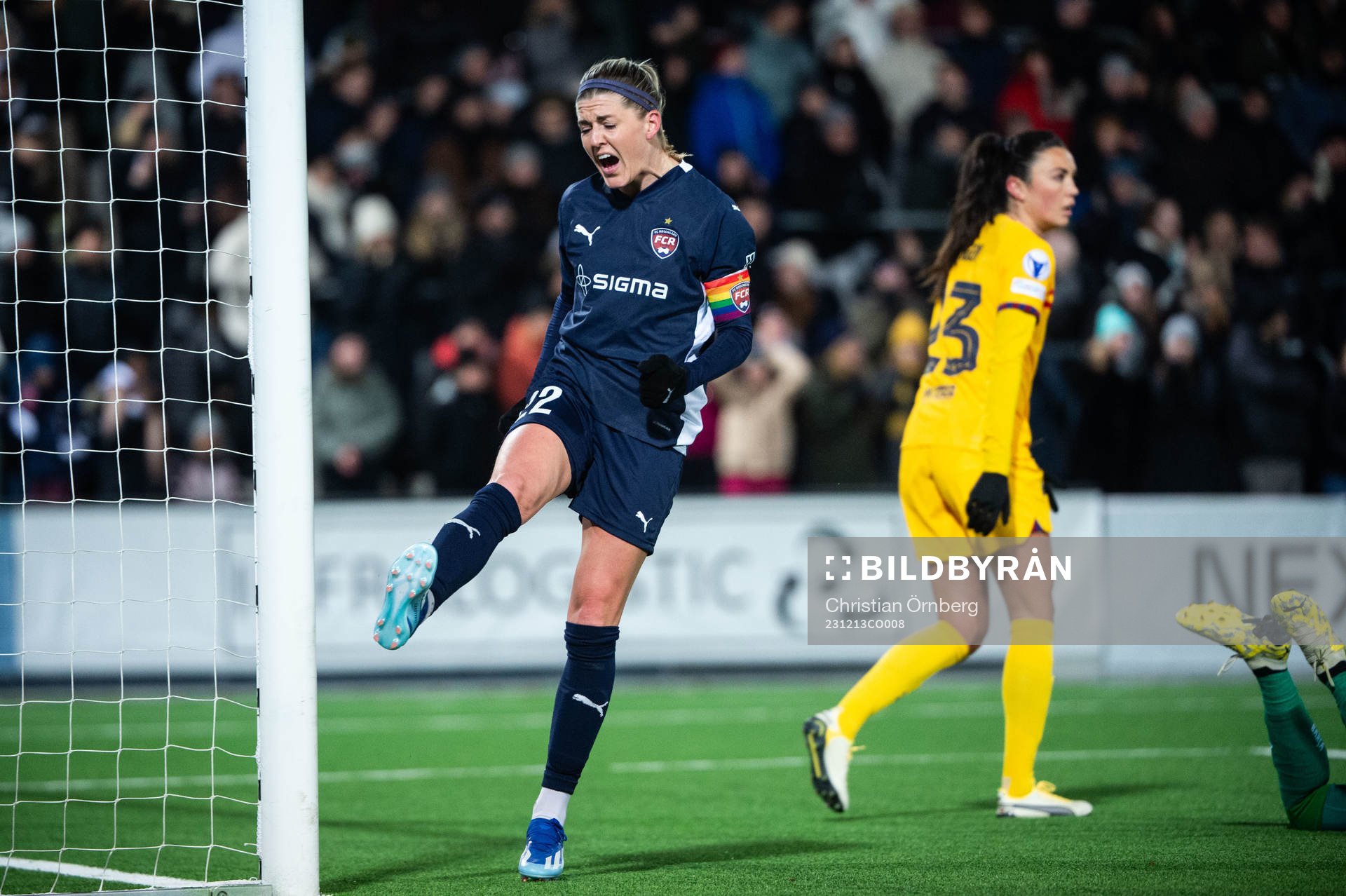 Olivia Schough of FC Rosengård reacts