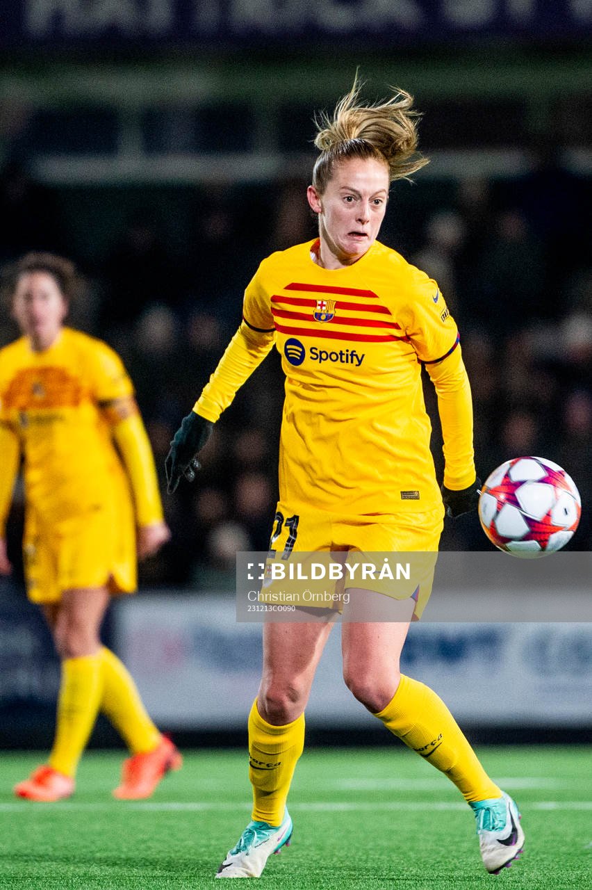 Keira Walsh of Barcelona during the UEFA Women's Champions League football match between FC Rosengård and Barcelona on December 13, 2023 in Malmö.