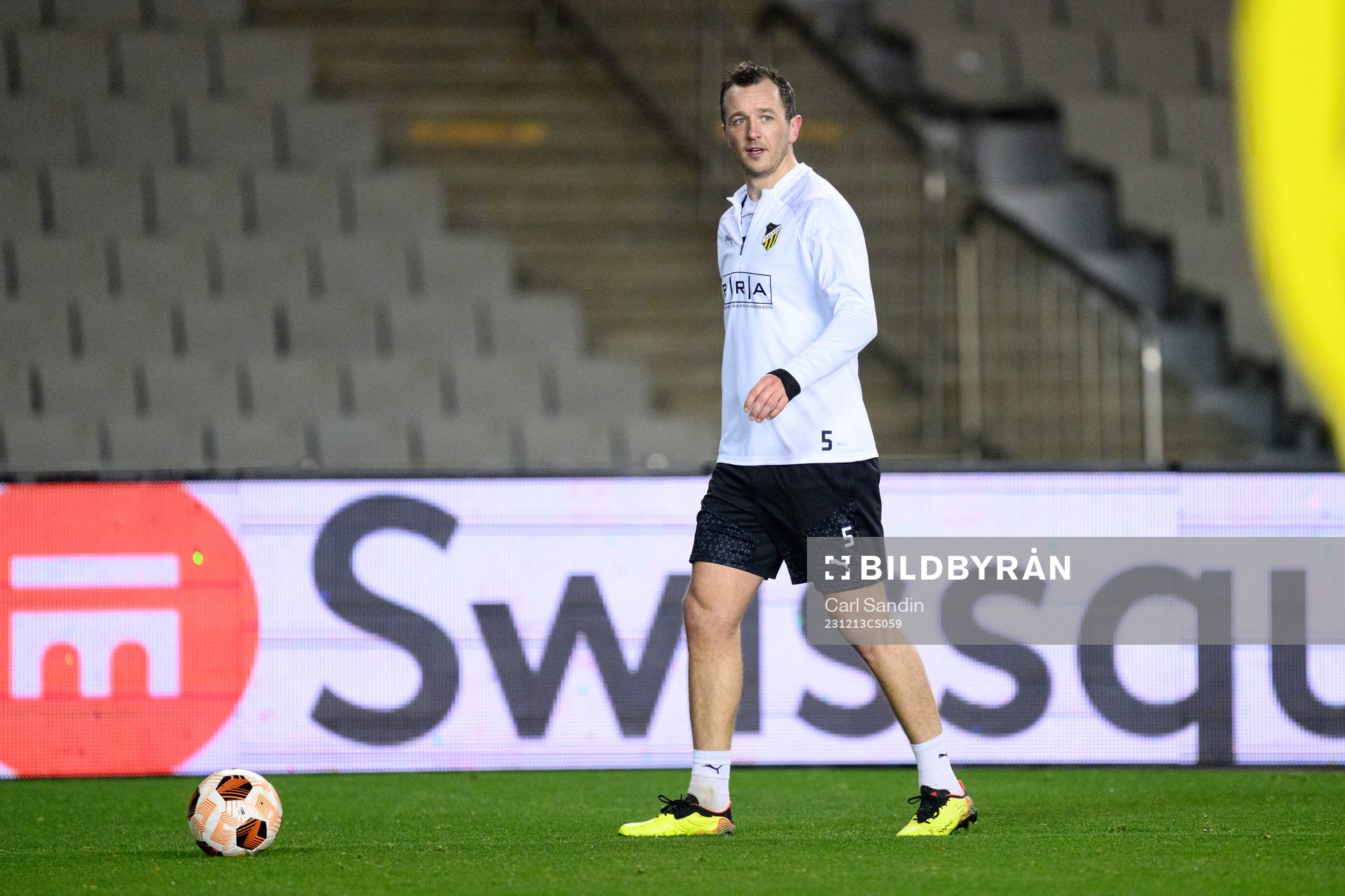 Even Hovland during a training session with Häcken on December 13, 2023 in Baku. 
