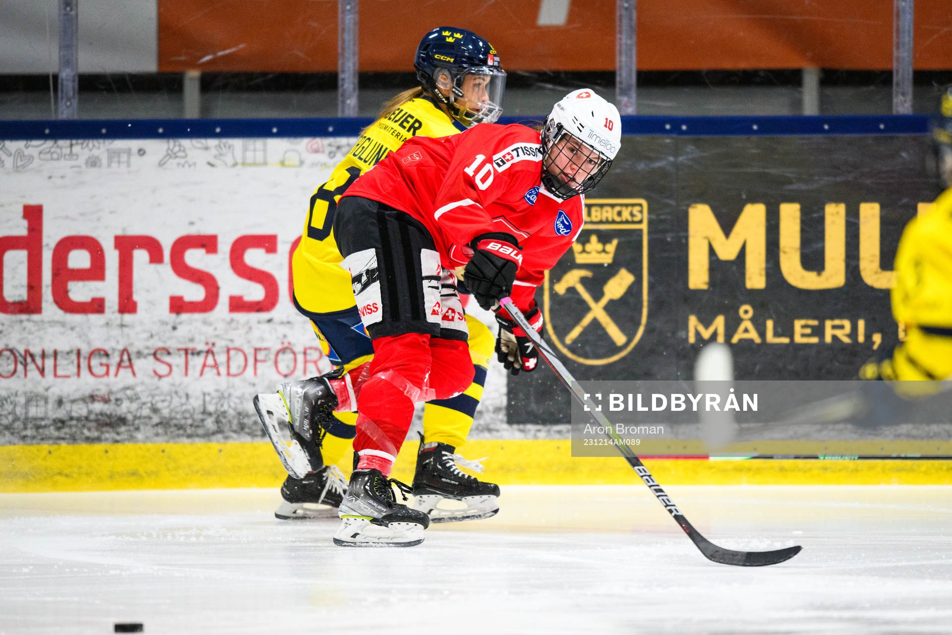 Sveriges Ebba Berglund och Schweizs Janine Hauser