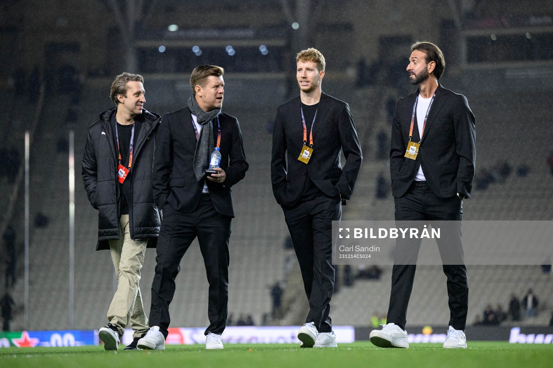 Assistant coach Jesper Ljung, Samuel Gustafson of Häcken,