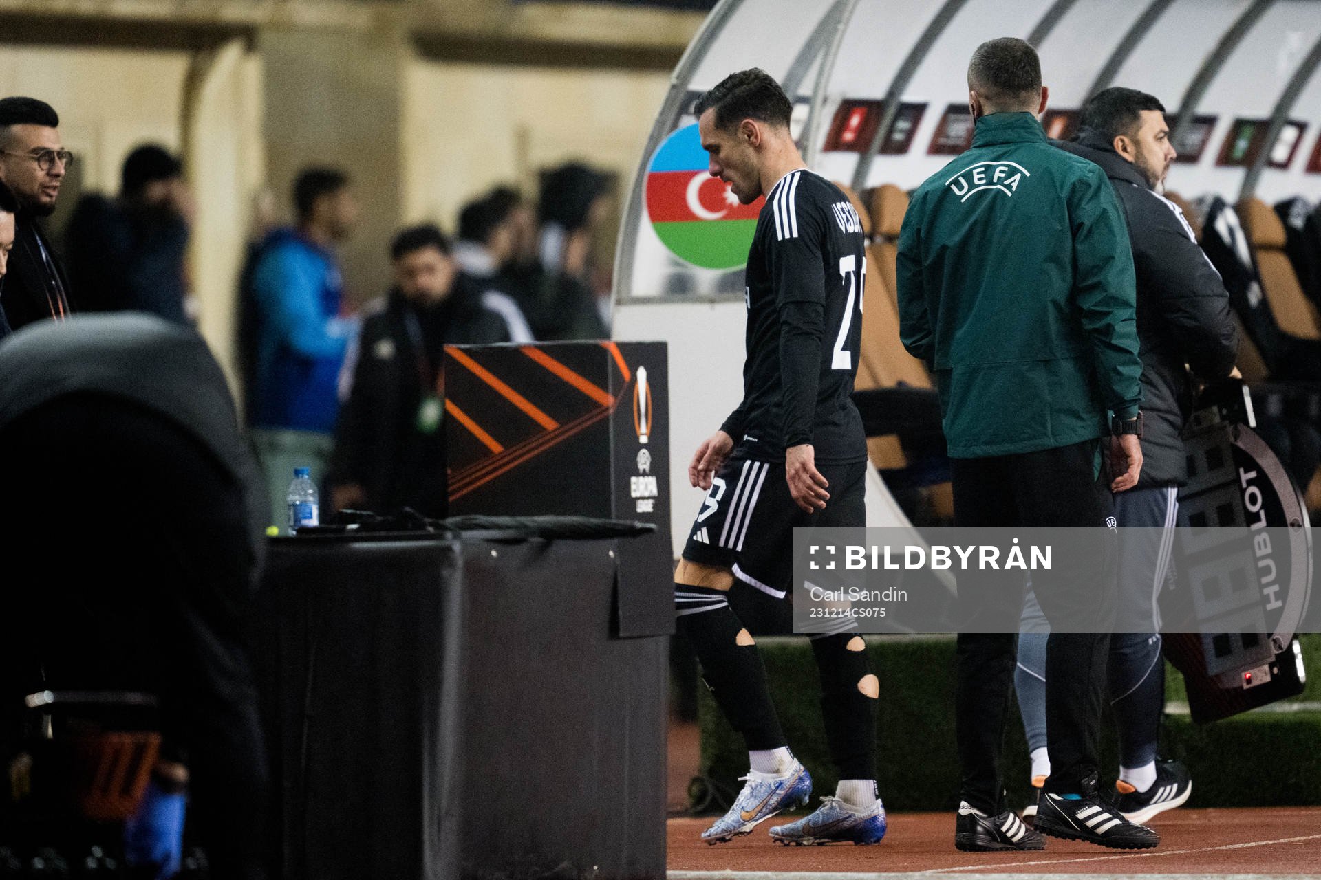 Marko Vesovic of Qarabag leaves the pitch