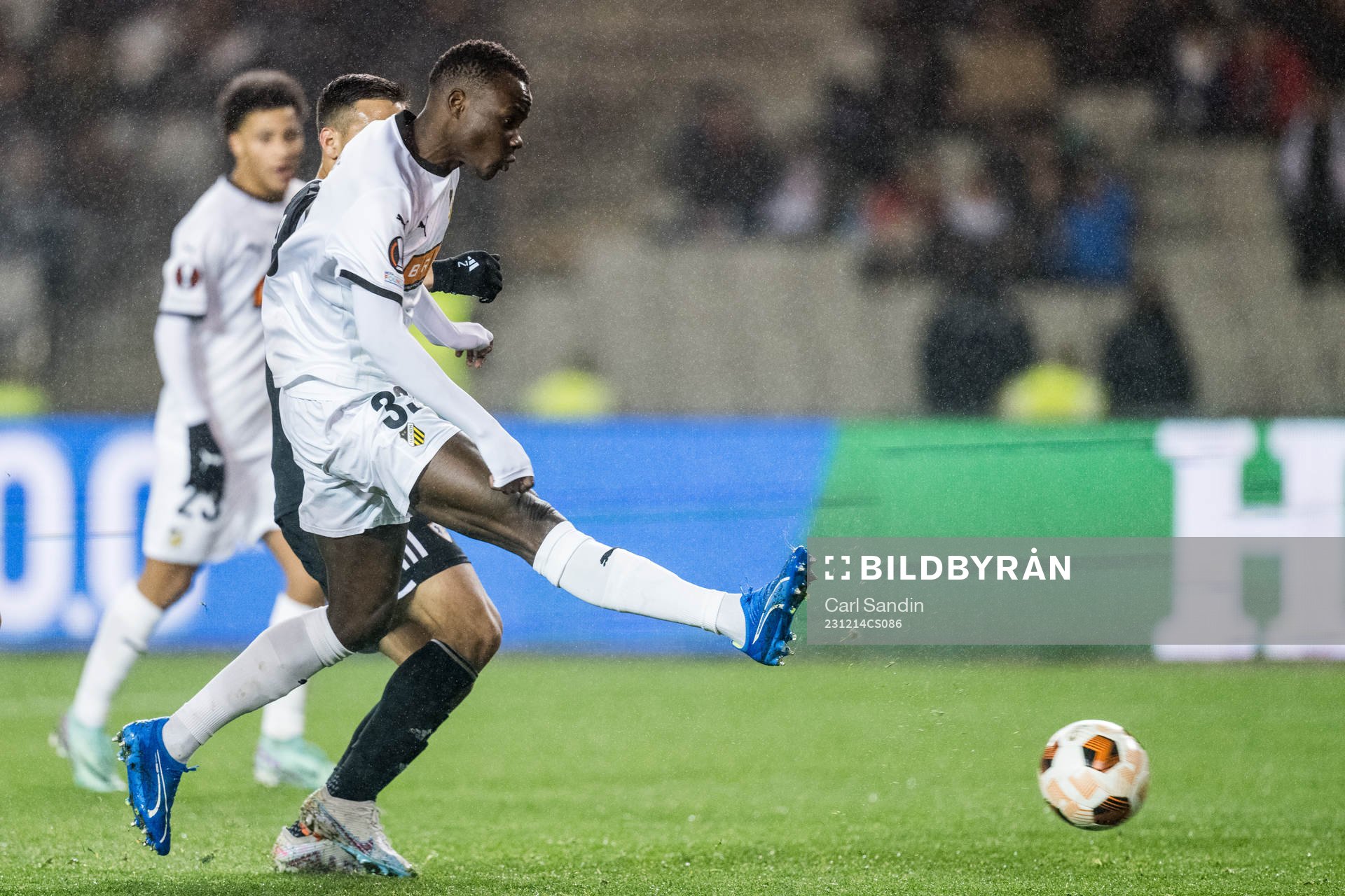 John Paul Dembe of Häcken during the UEFA Europa League match between Qarabag and Häcken on December 14, 2023 in Baku. 