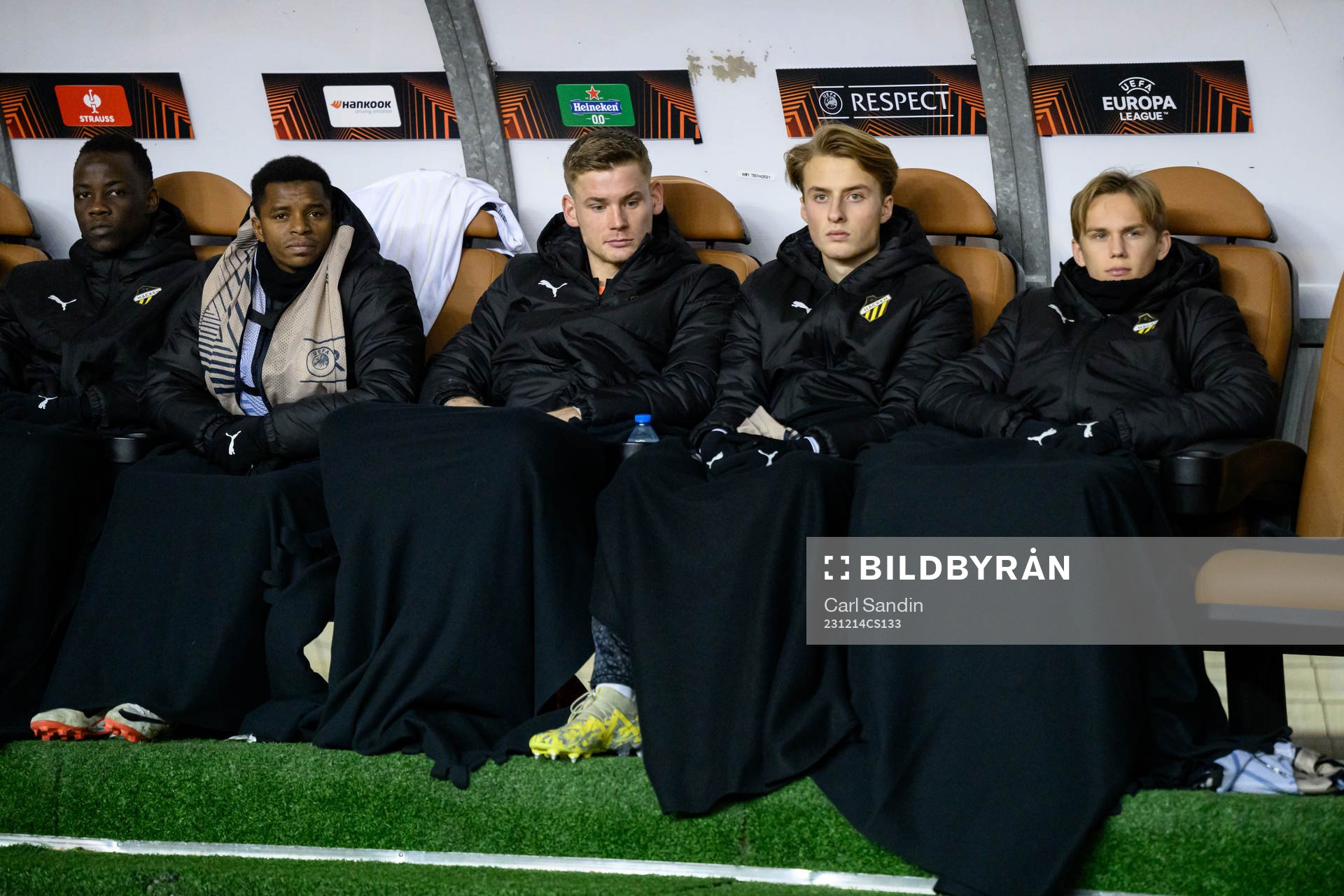 John Paul Dembe, Abdulrazaq Ishaq, goalkeeper Johan