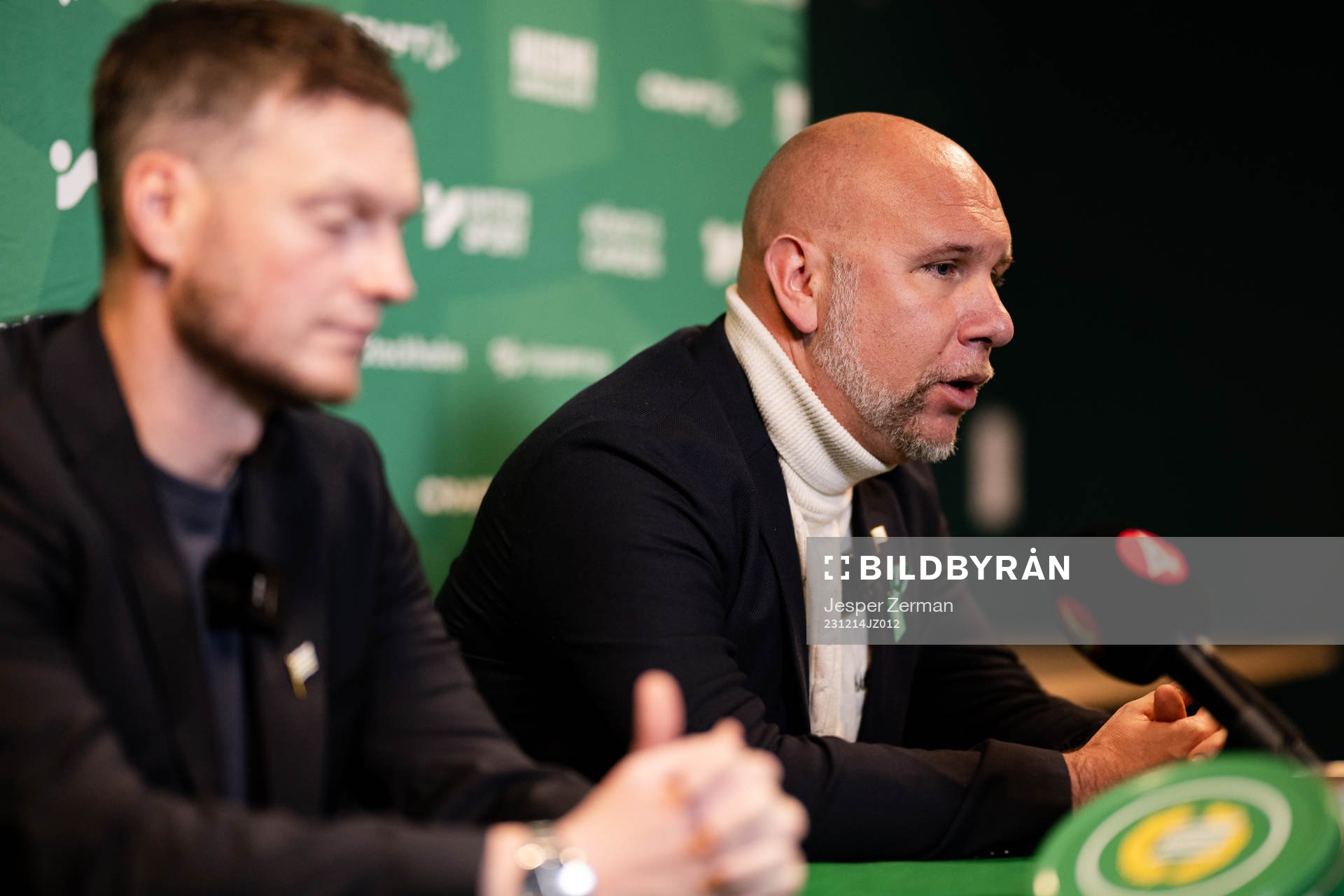 Kim Hellberg  och Hammarbys sportchef Mikael Hjelmberg