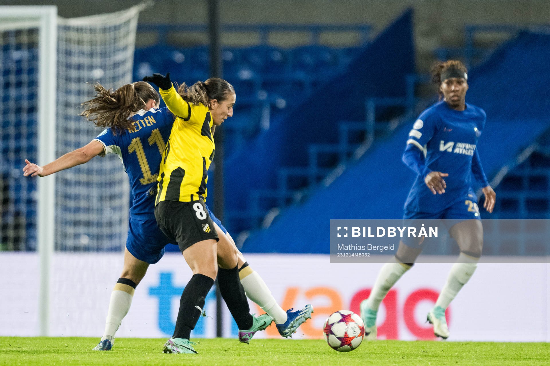 Guro Reiten of Chelsea and Rusul Rosa Kafaji of Häcken