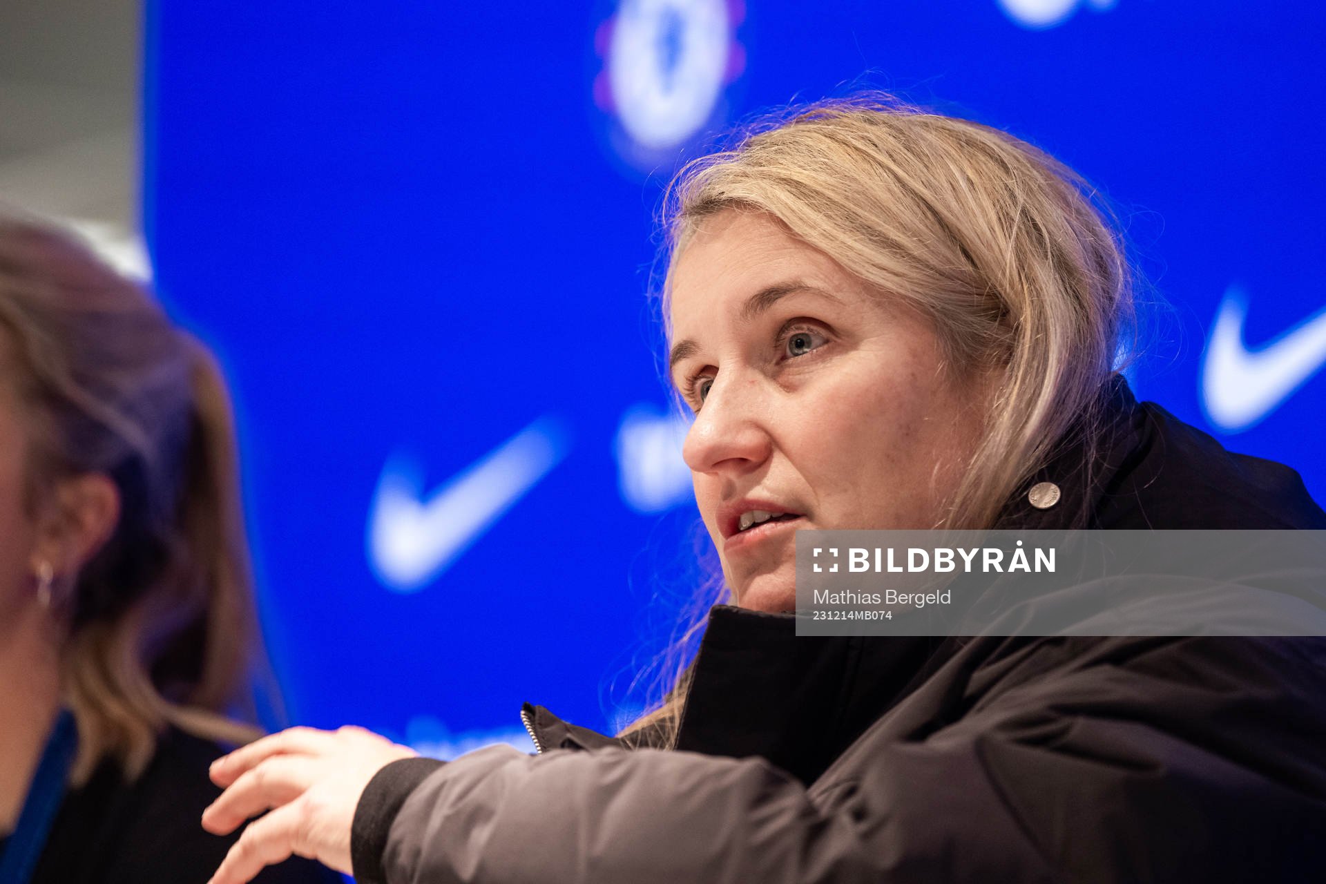 Head coach Emma Hayes of Chelsea at the press conference