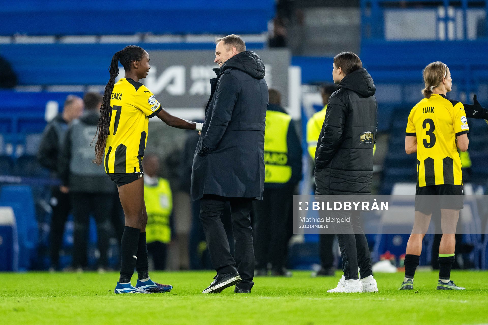 Aisha Masaka and Football coordinator Christian Lundström