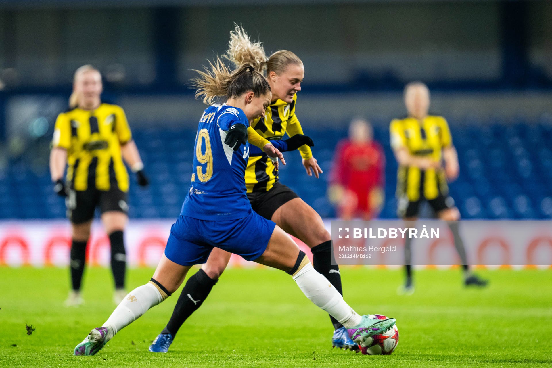 Johanna Rytting Kaneryd of Chelsea and Elma Junttila
