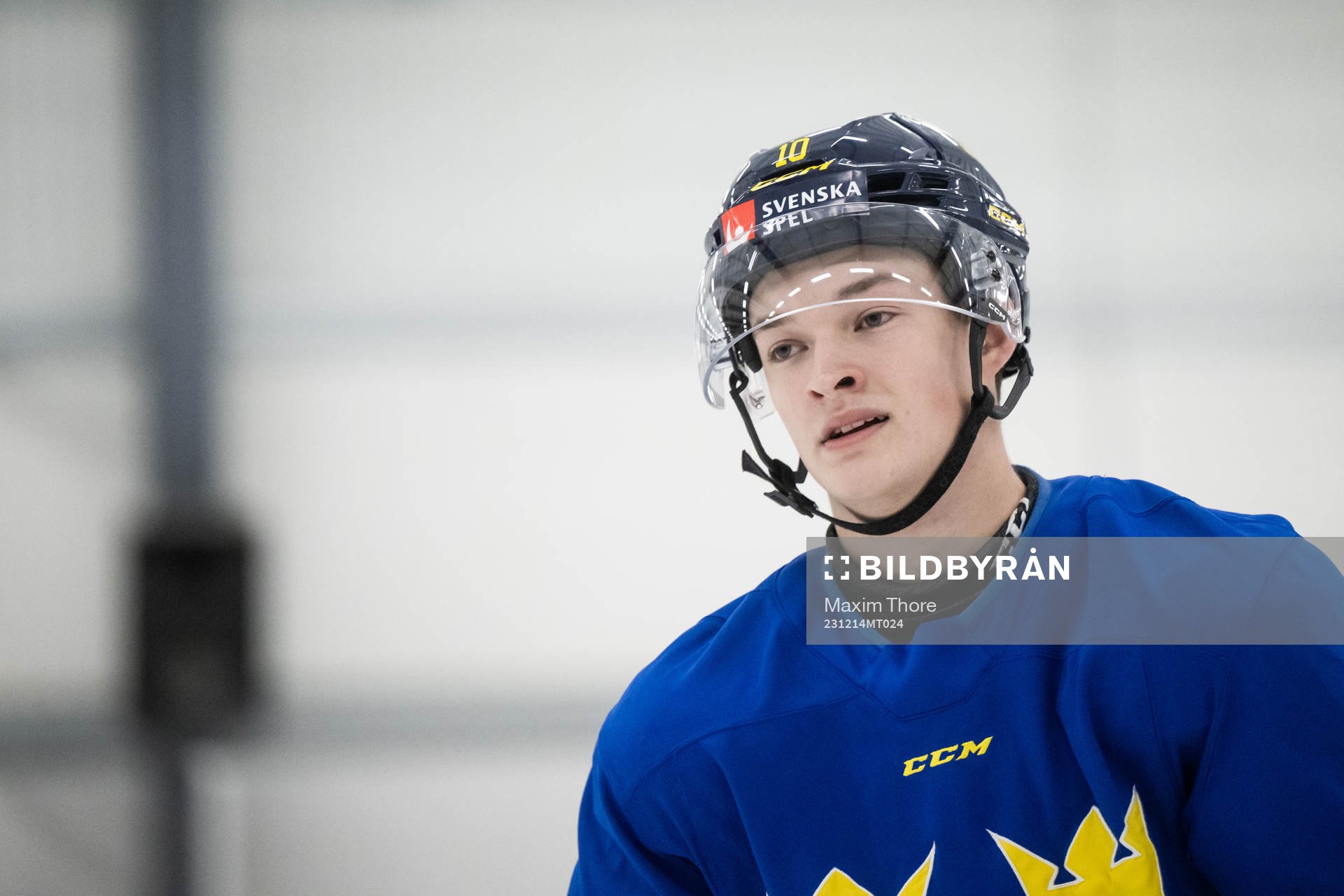 Fabian Wagner of the Swedish under-20 national ice hockey