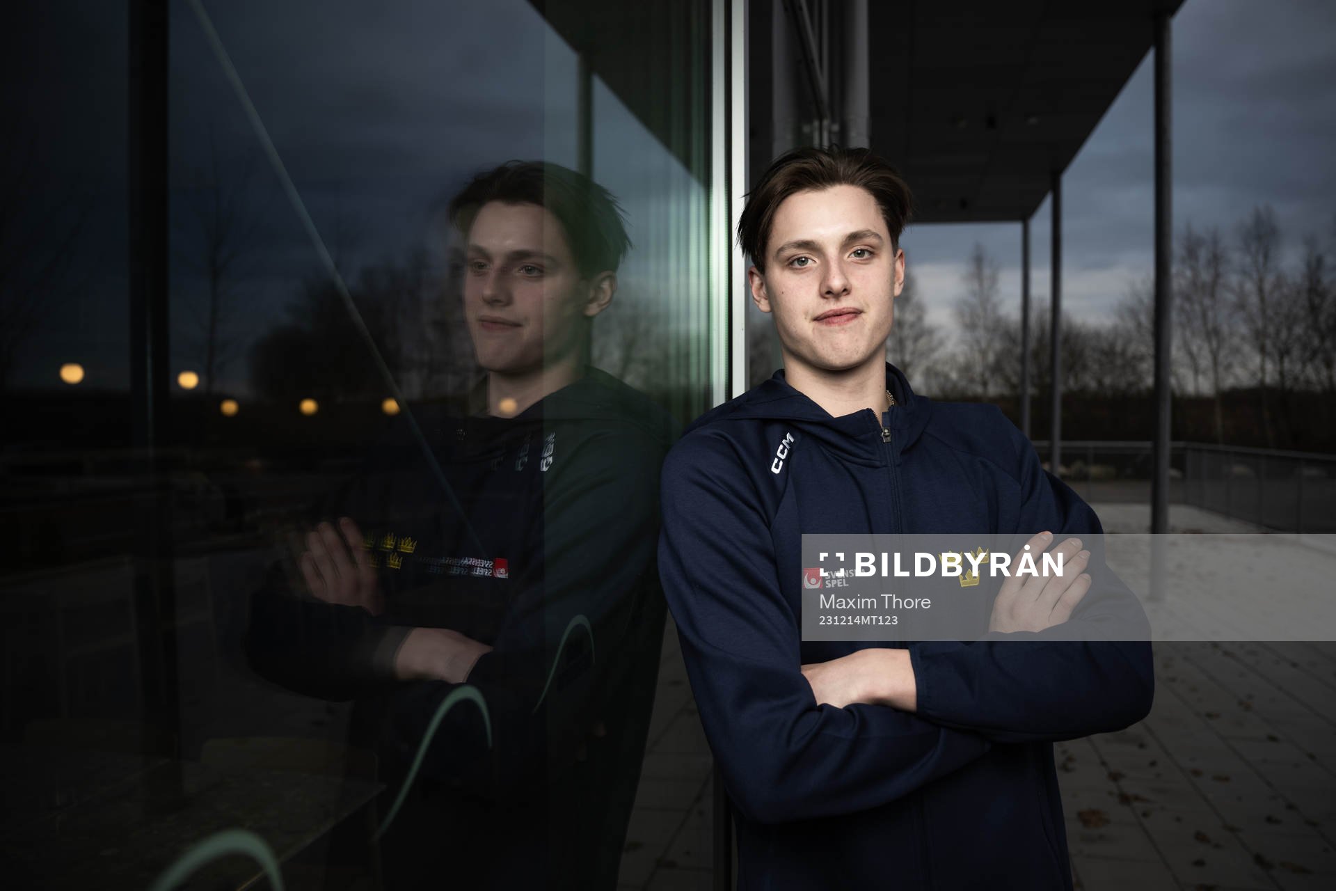 Anton Johansson of the Swedish under-20 national ice hockey