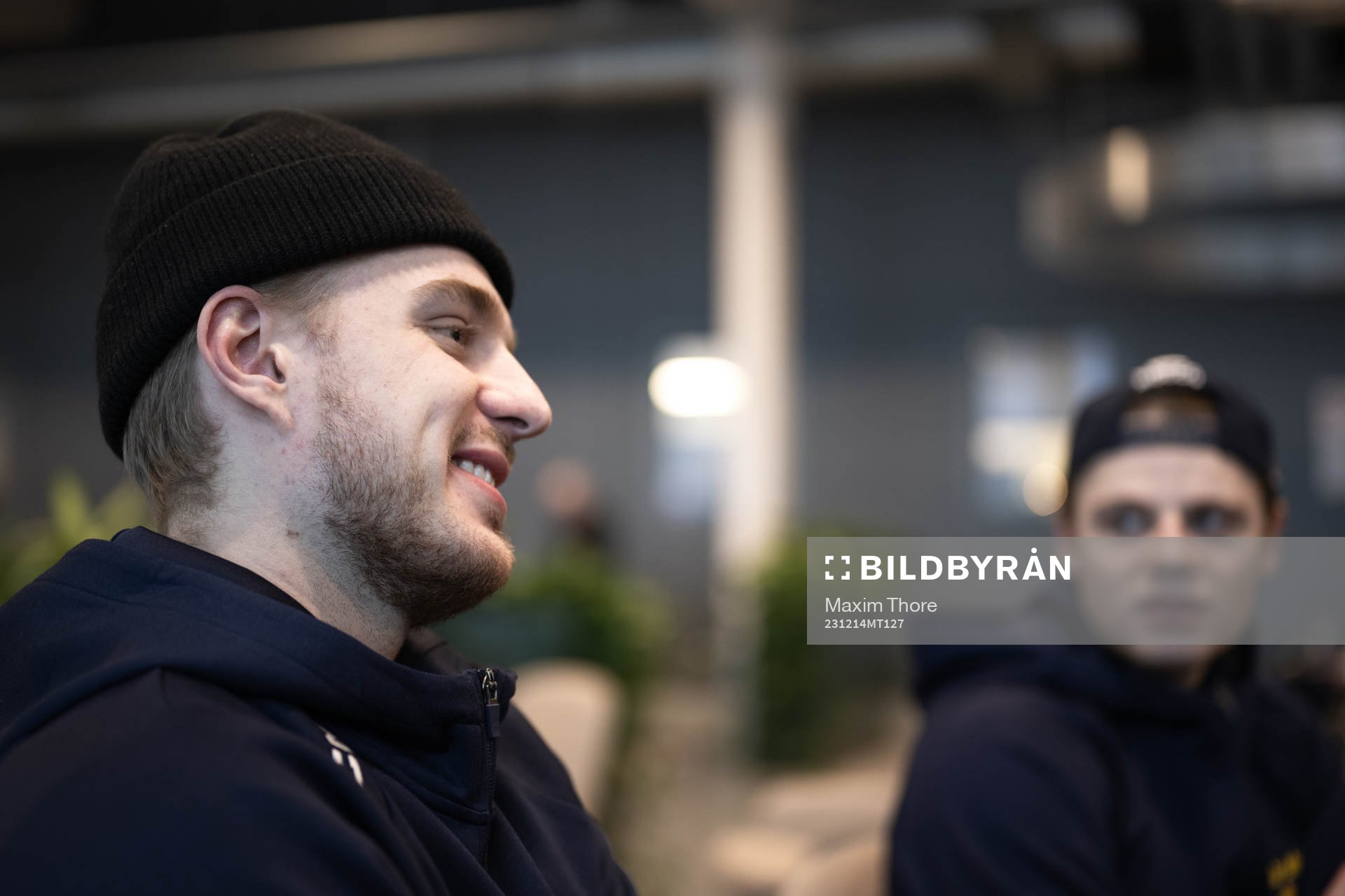 Goaltender Hugo Hävelid and Mattias Hävelid of the