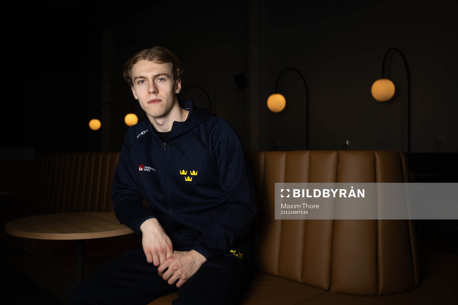 Jonathan Lekkerimäki of the Swedish under-20 national ice