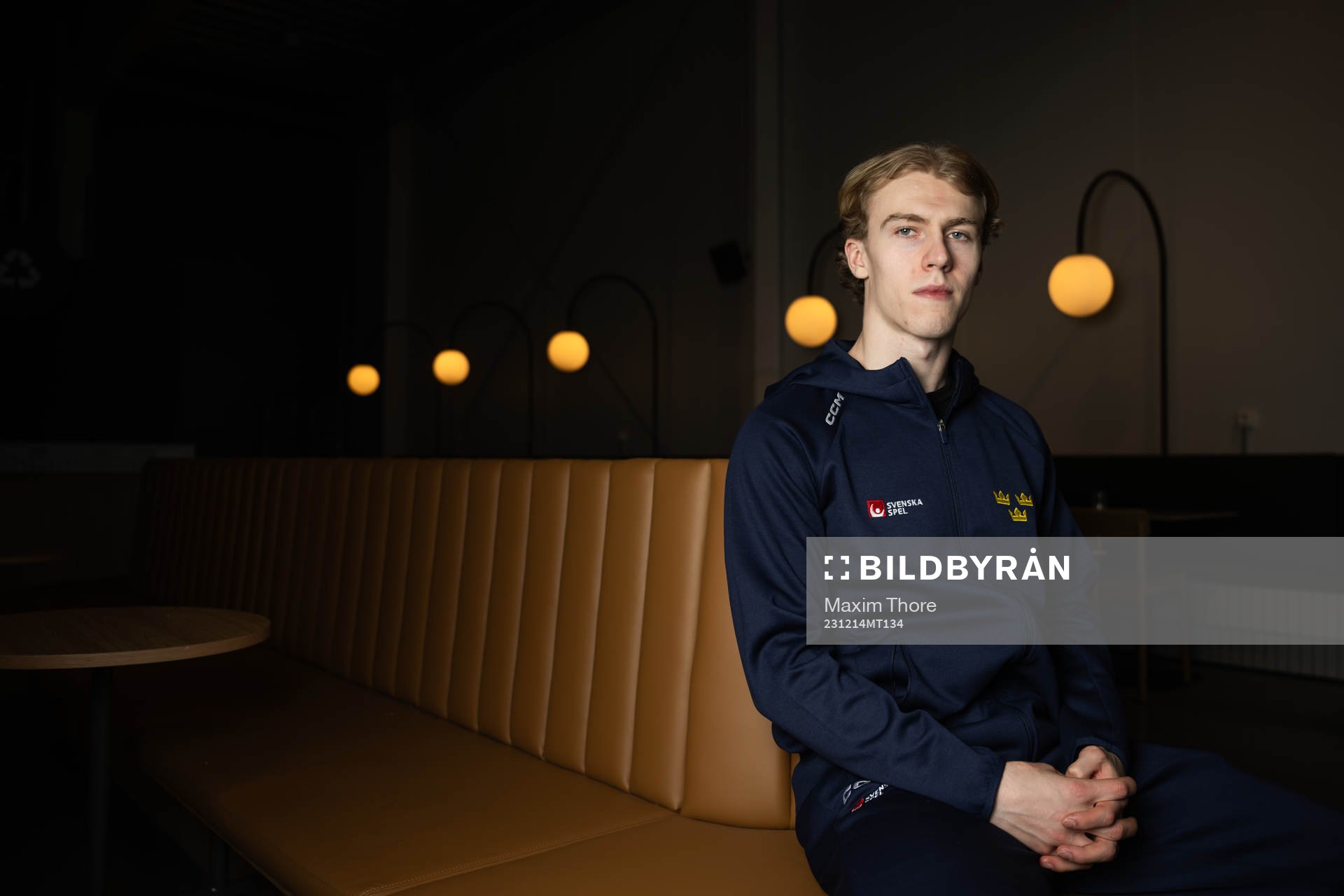 Jonathan Lekkerimäki of the Swedish under-20 national ice