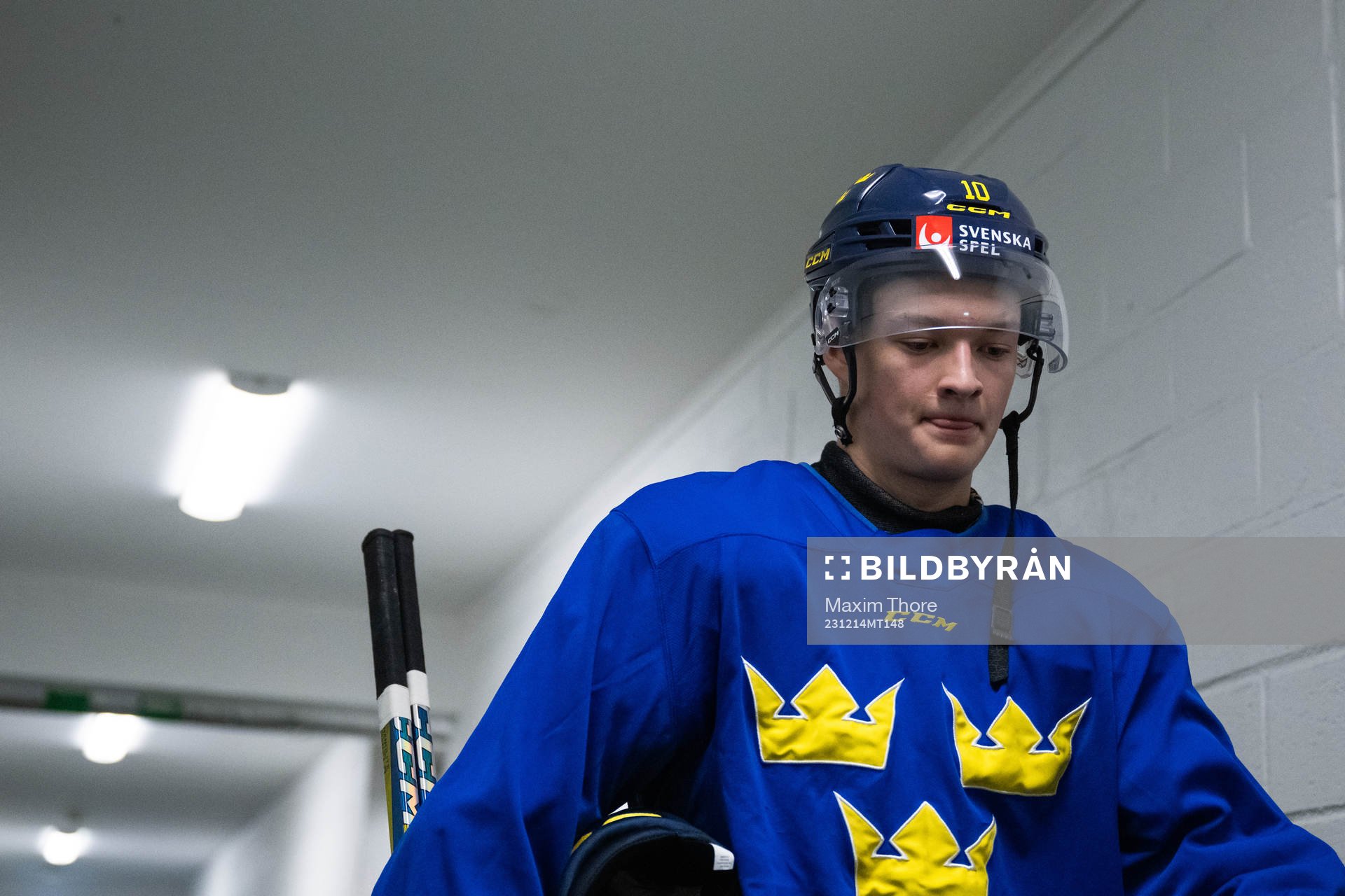 Fabian Wagner of the Swedish under-20 national ice hockey