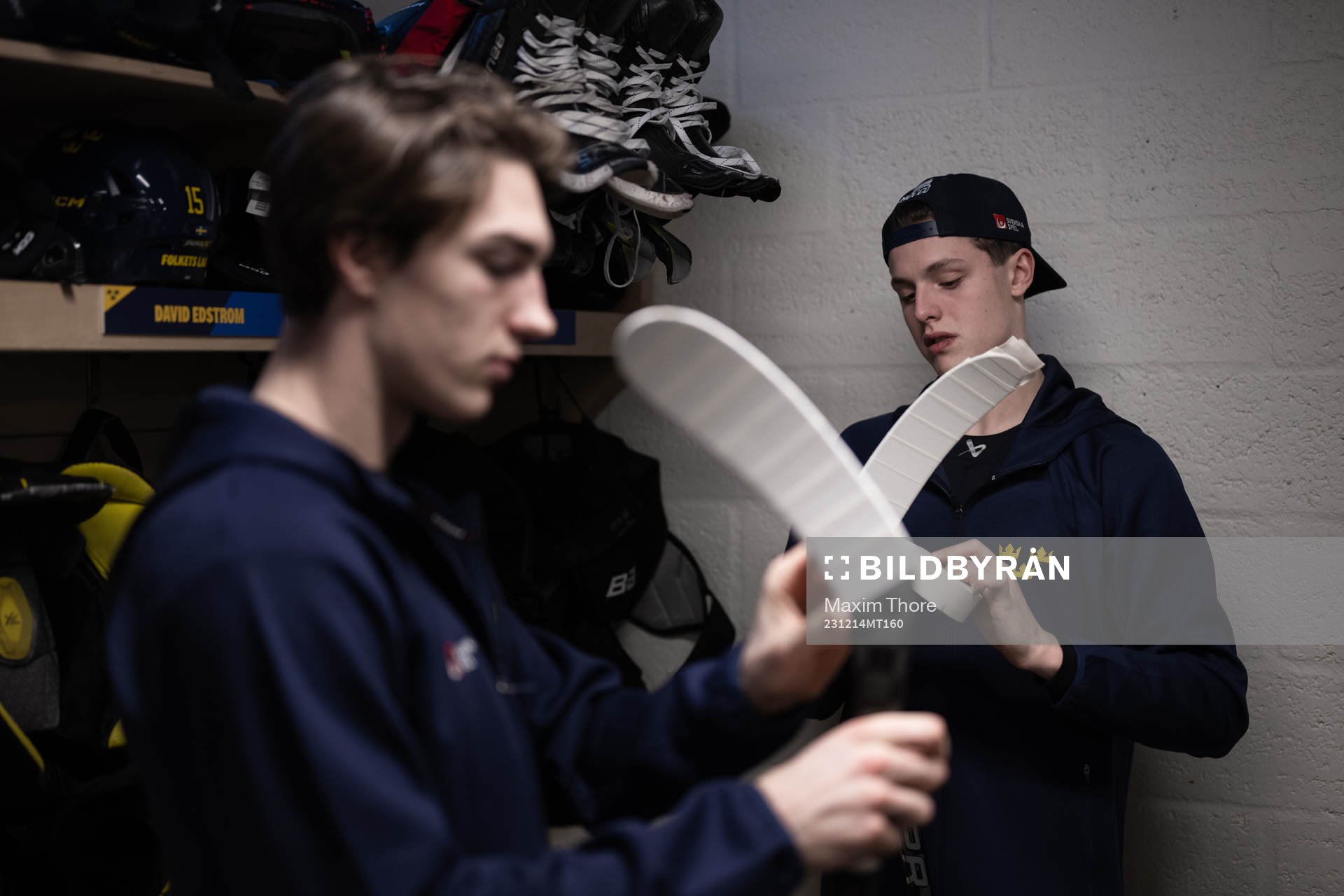 Anton Johansson of the Swedish under-20 national ice hockey