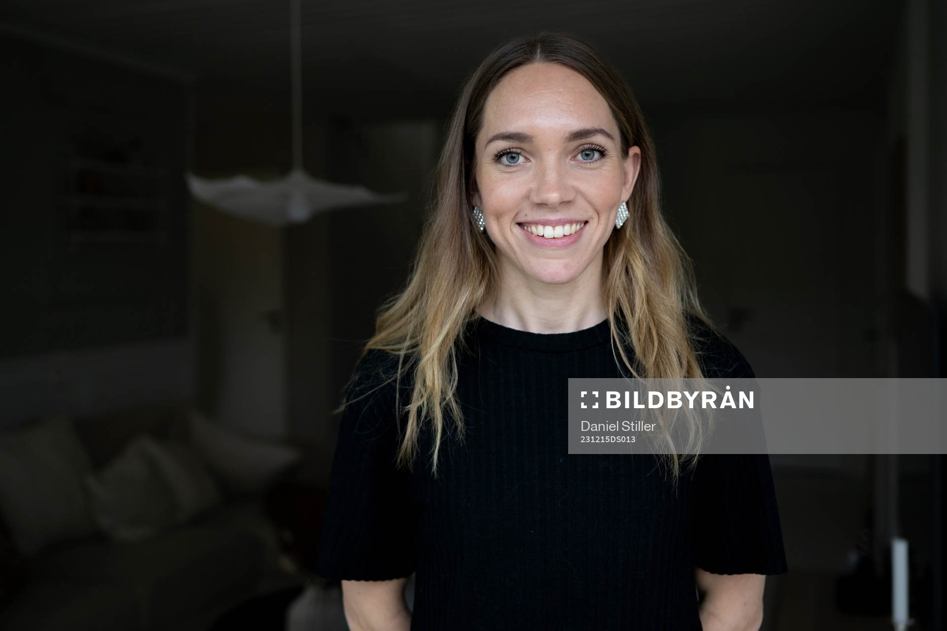 Elin Rubensson poserar för ett porträtt i samband med att hon tilldelas Diamantbollen under en fotografering den 15 december 2023 i Göteborg.