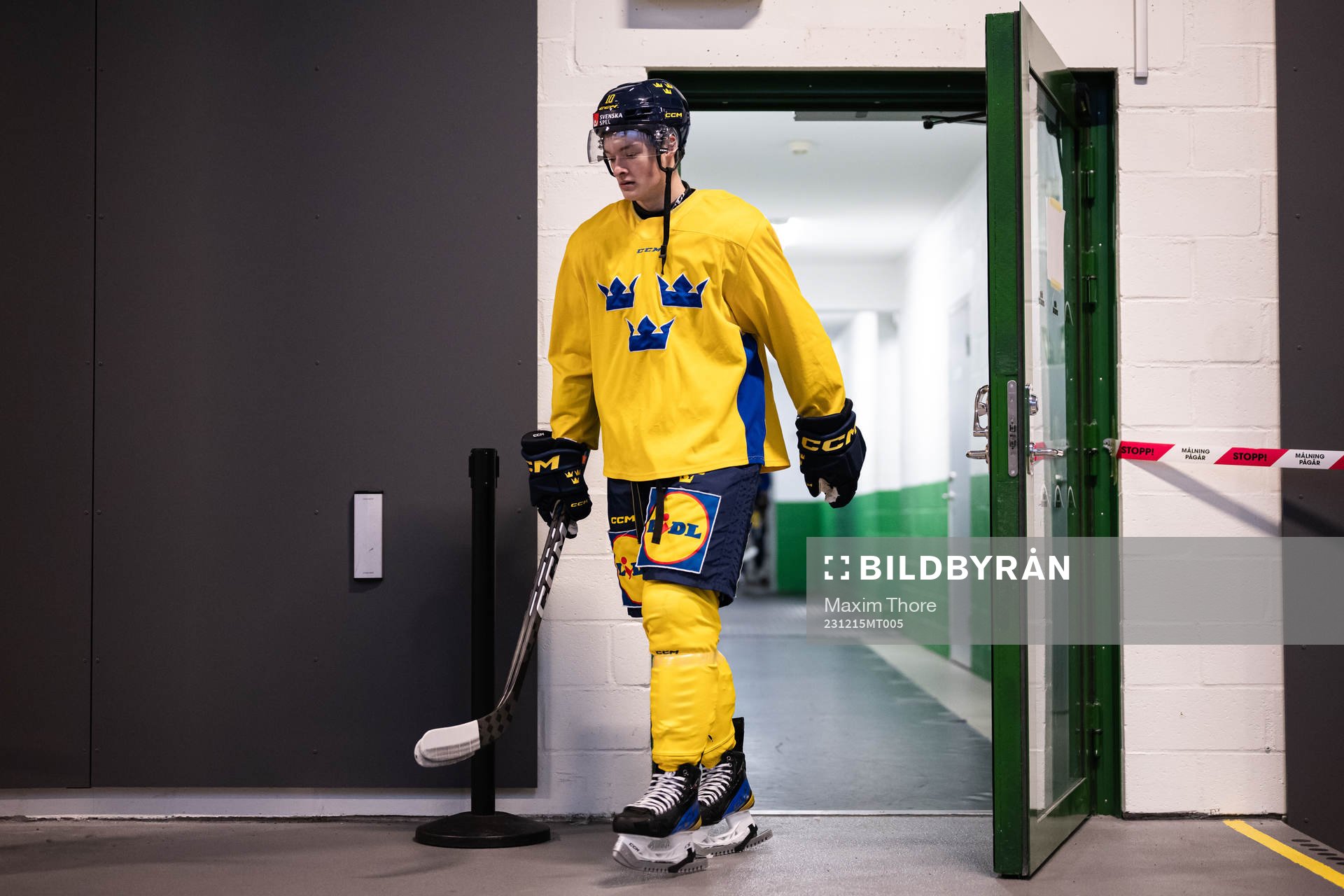 Fabian Wagner of the Swedish under-20 national ice hockey
