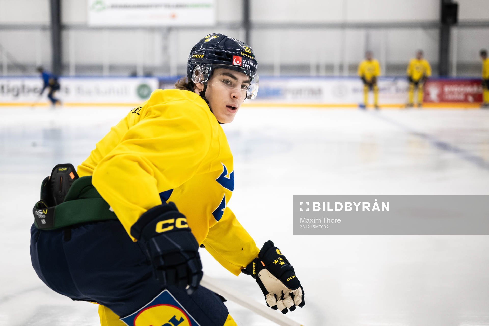 Liam Öhgren of the Swedish under-20 national ice hockey