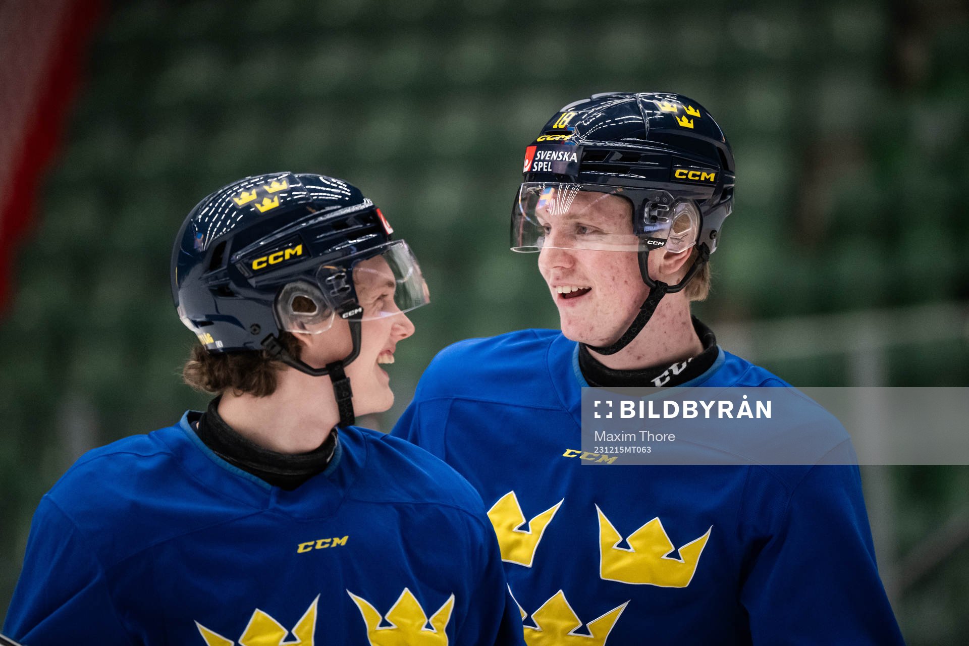 Rasmus Rudslätt and Filip Bystedt of the Swedish under-20