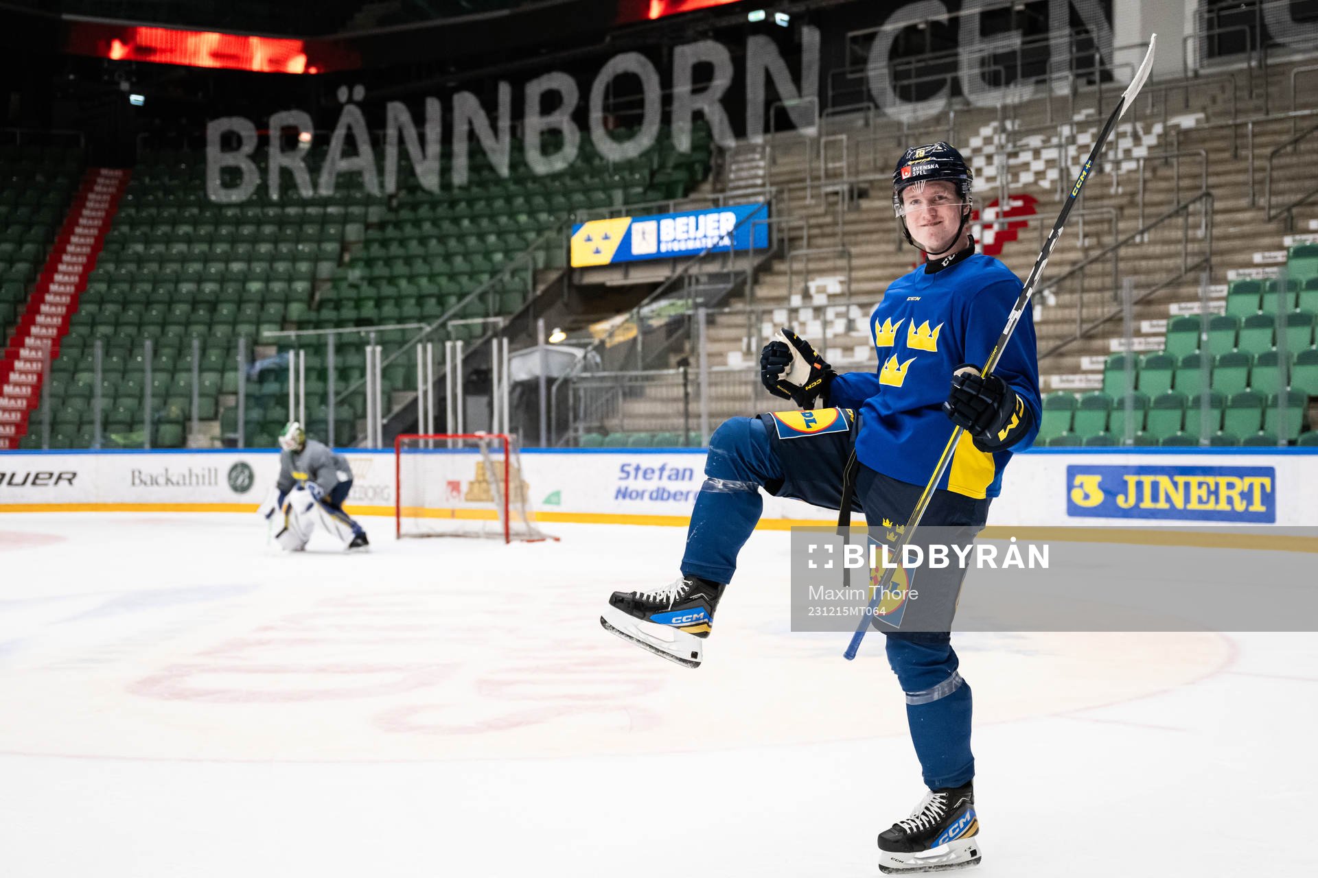 Filip Bystedt of the Swedish under-20 national ice hockey