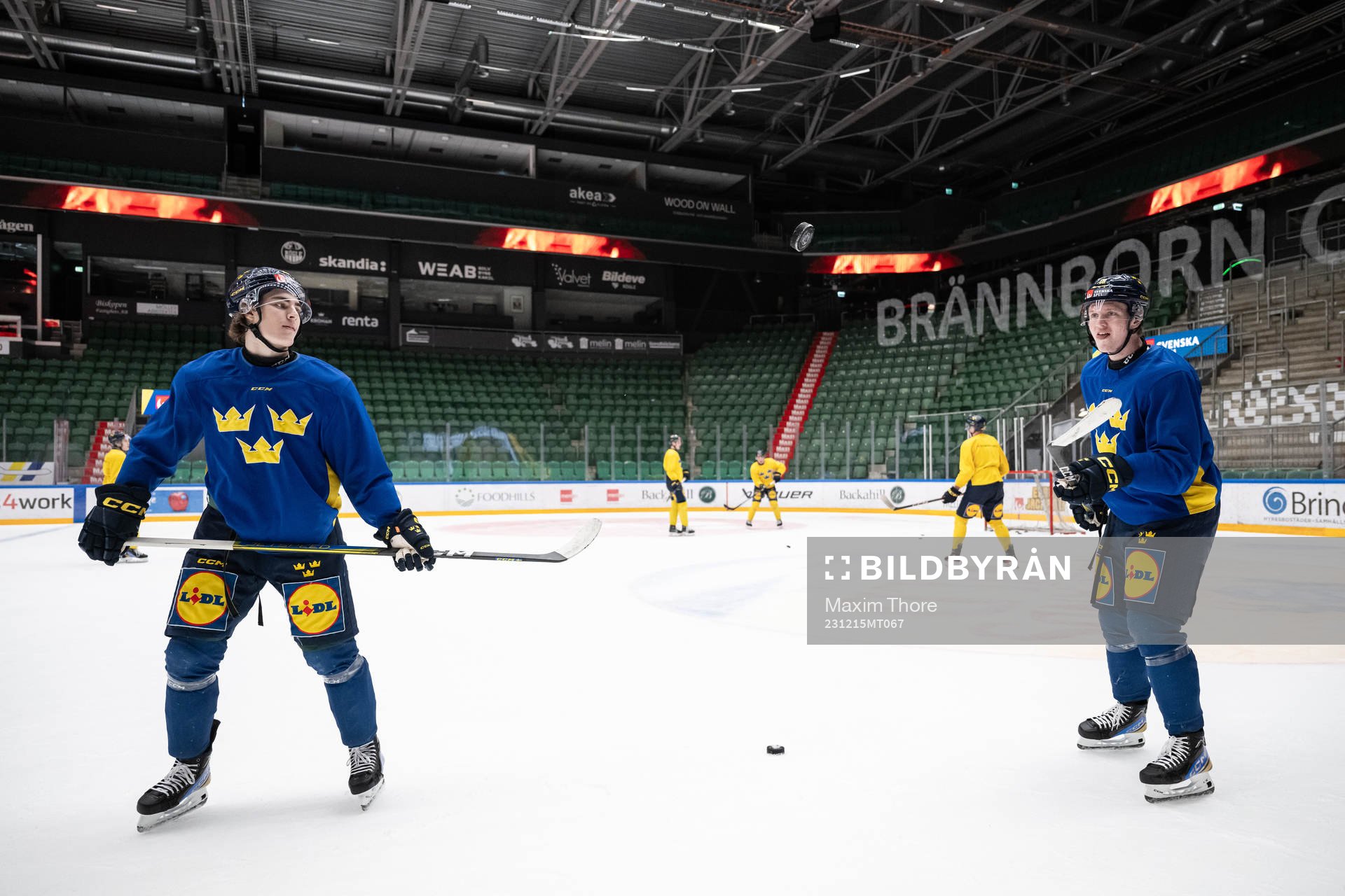Liam Öhgren and Rasmus Rudslätt of the Swedish under-20