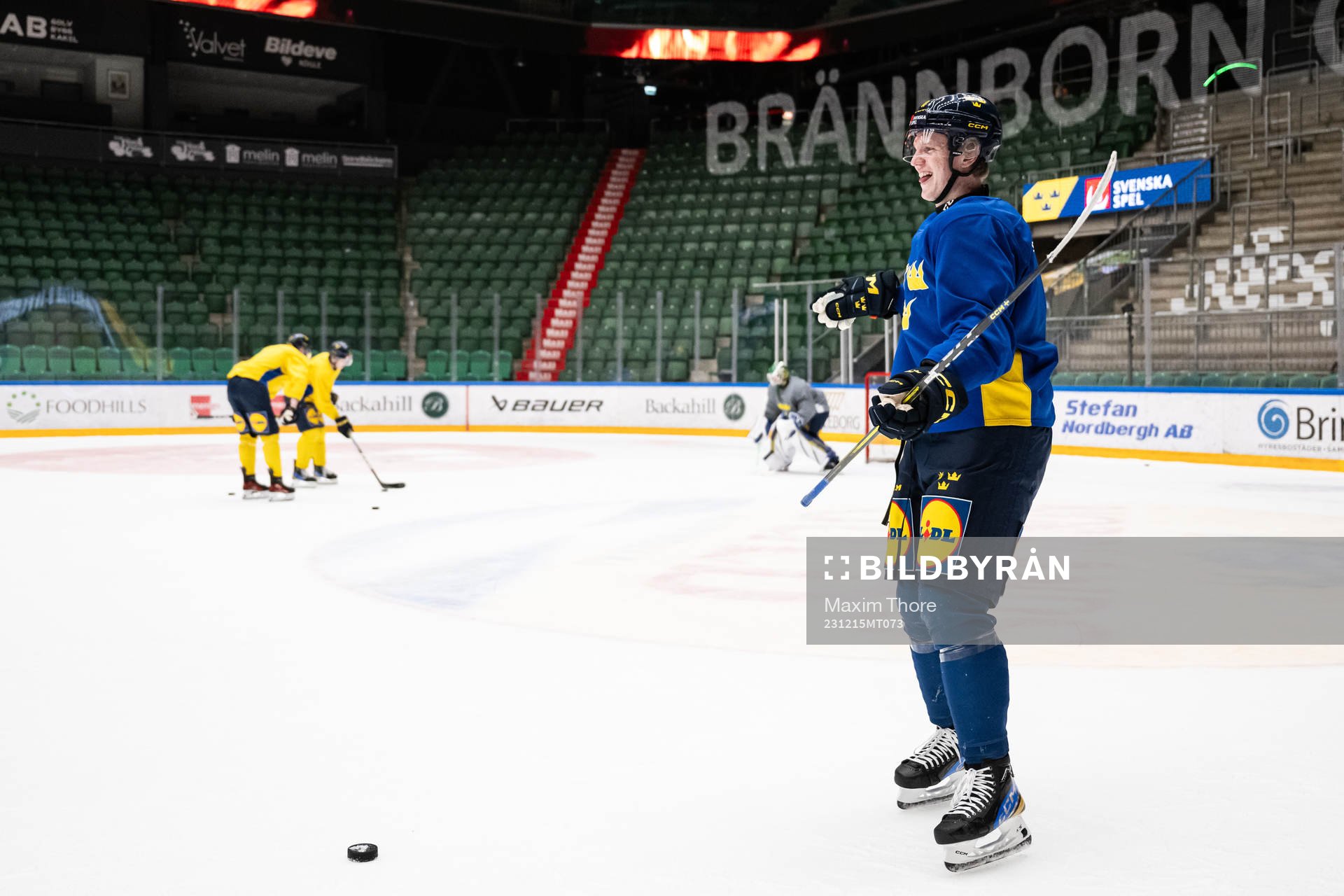 Filip Bystedt of the Swedish under-20 national ice hockey