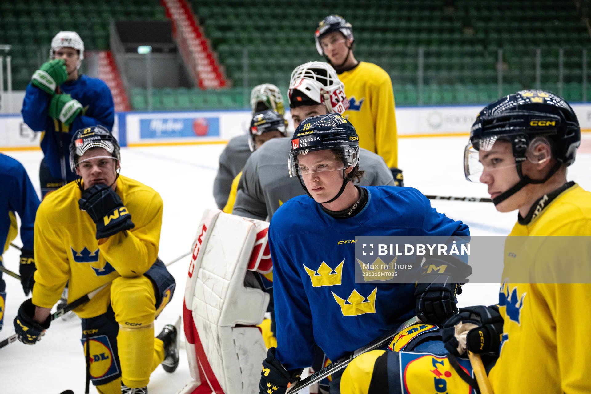 Rasmus Rudslätt of the Swedish under-20 national ice