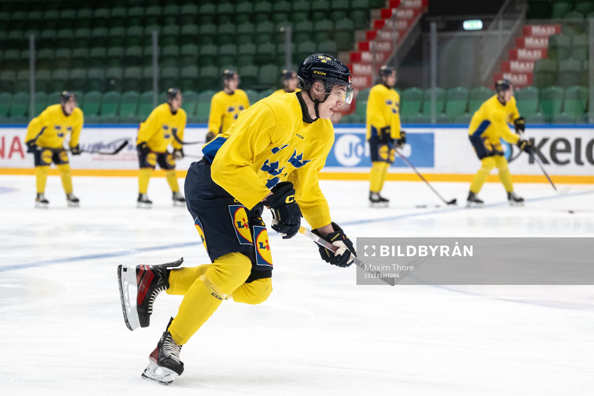 Anton Wahlberg of the Swedish under-20 national ice hockey