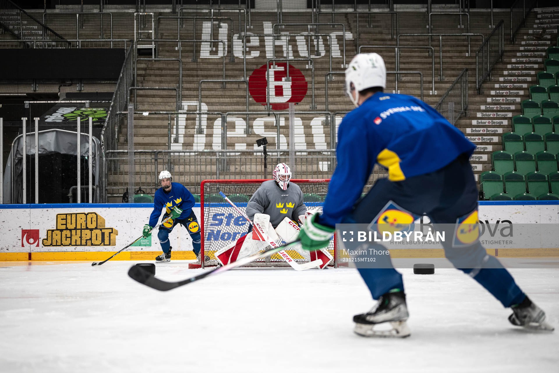 Goaltender Kevin Reidler of the Swedish under-20 national