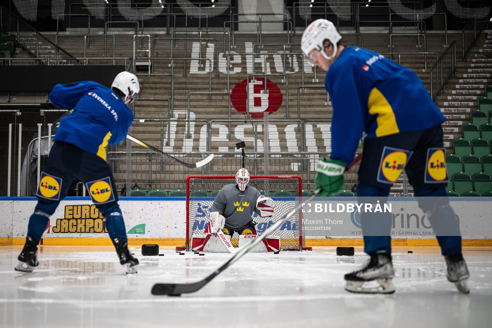 Goaltender Kevin Reidler of the Swedish under-20 national