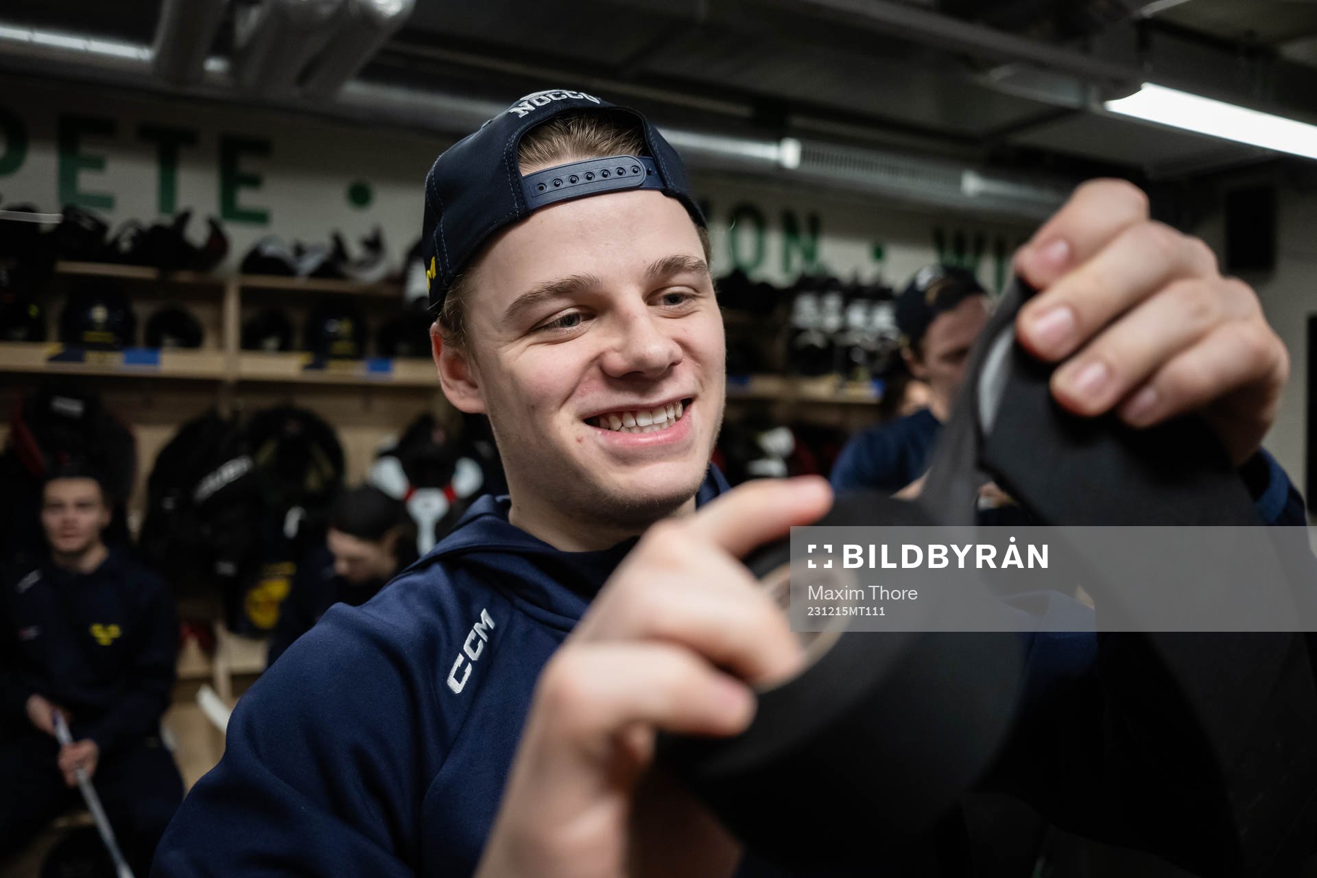 Mattias Hävelid of the Swedish under-20 national ice