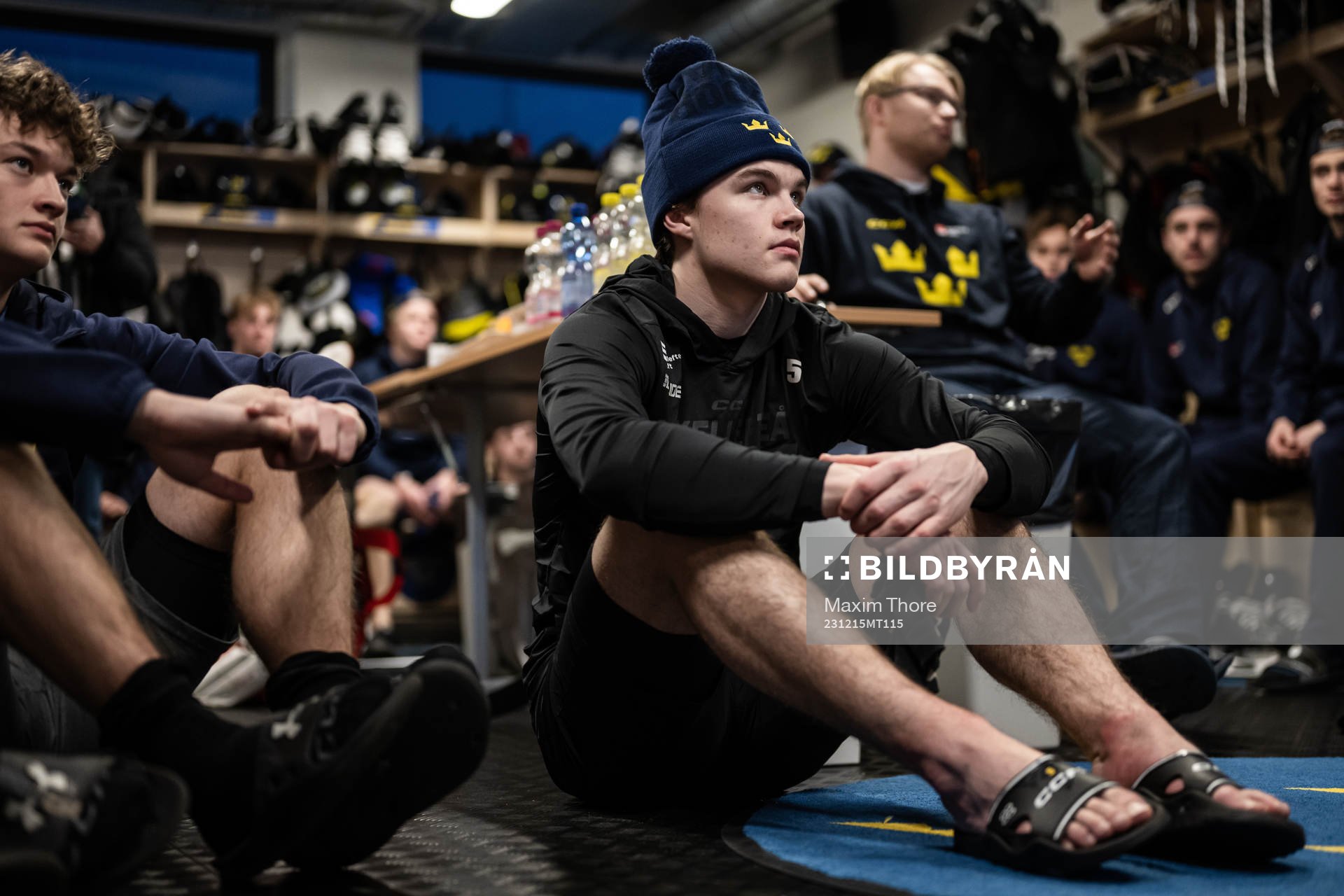 Axel Sandin-Pellikka of the Swedish under-20 national ice