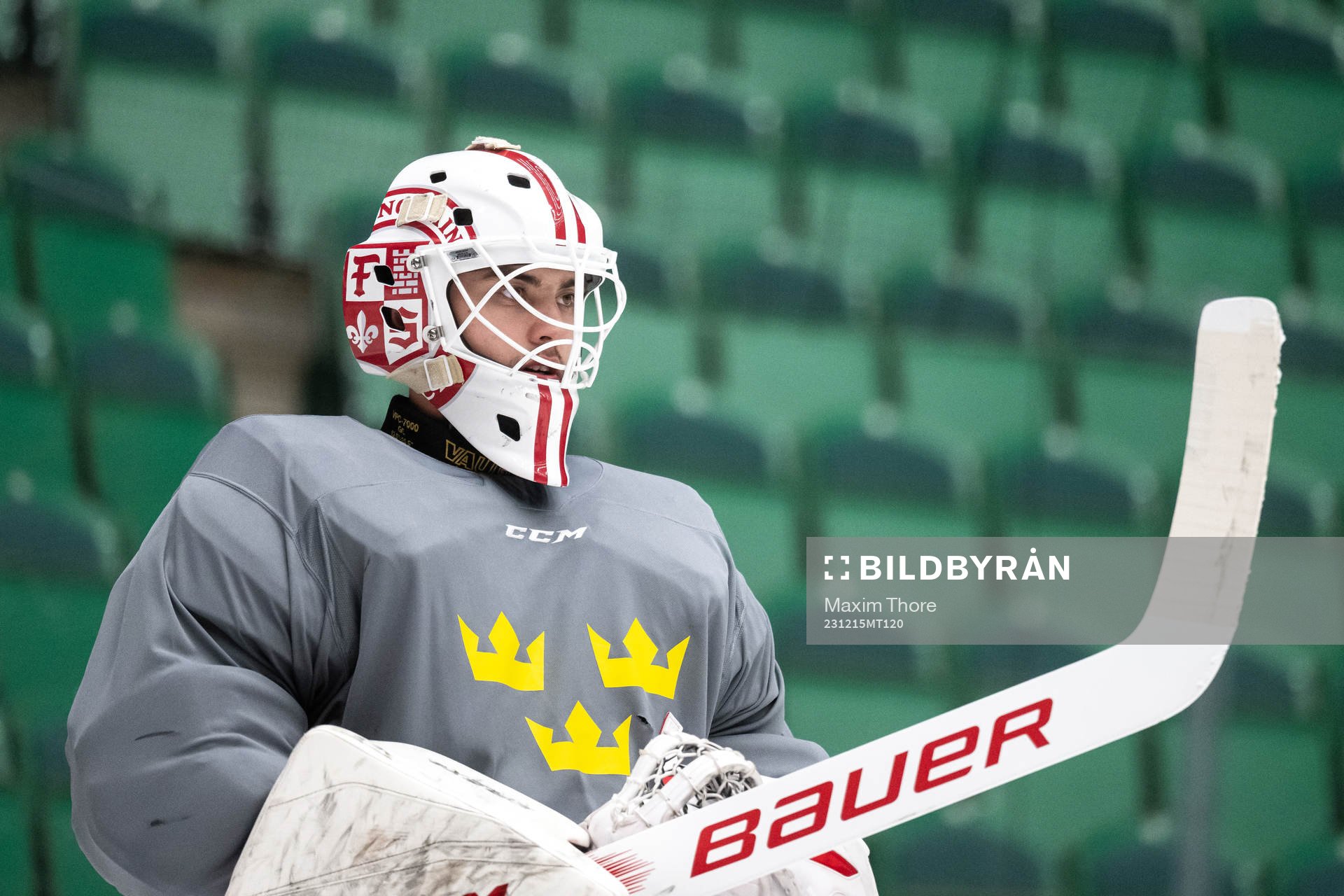 Goaltender Kevin Reidler of the Swedish under-20 national