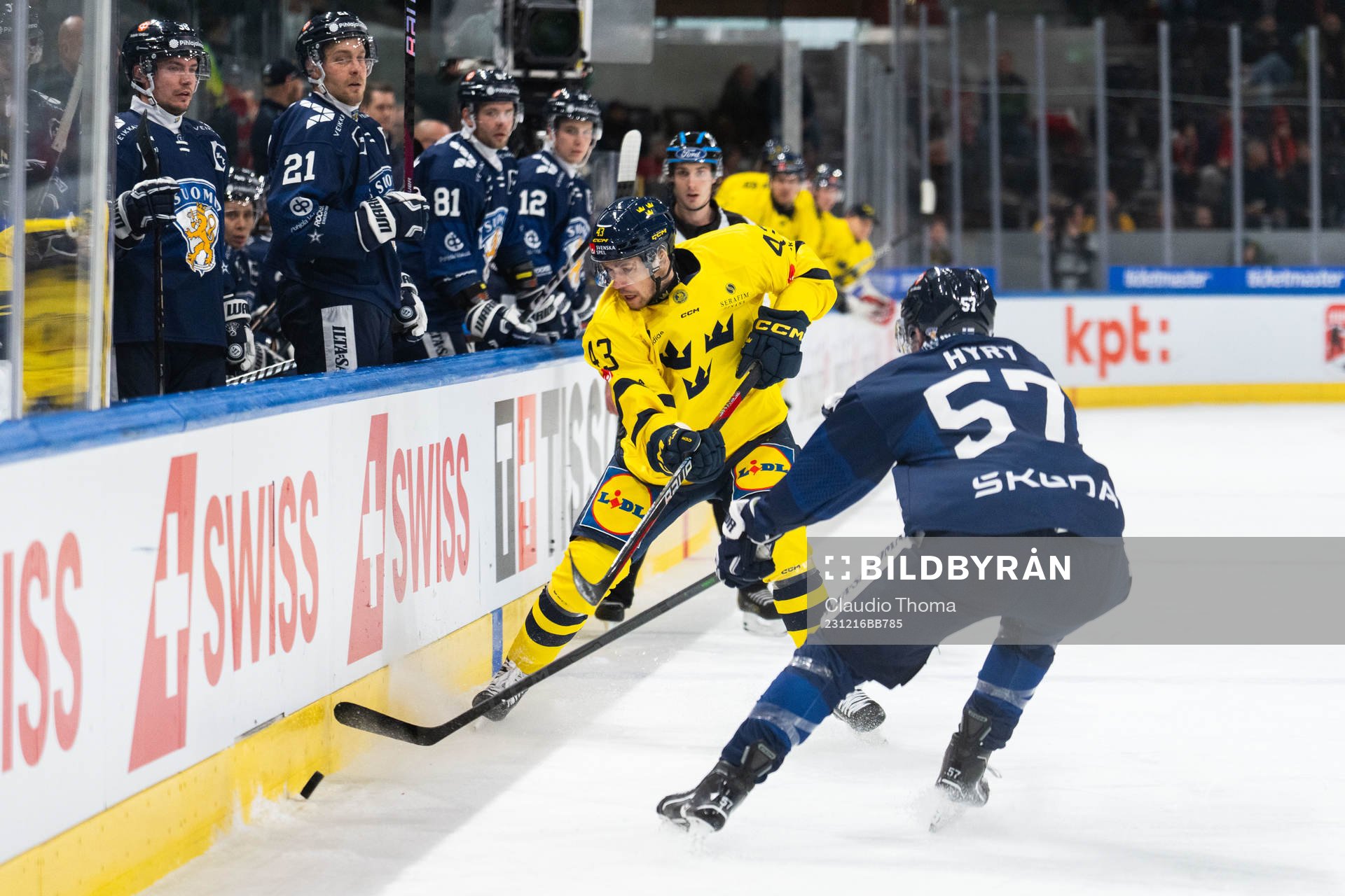 Filip Berglund of Sweden and Arttu Hyry of Finland in the