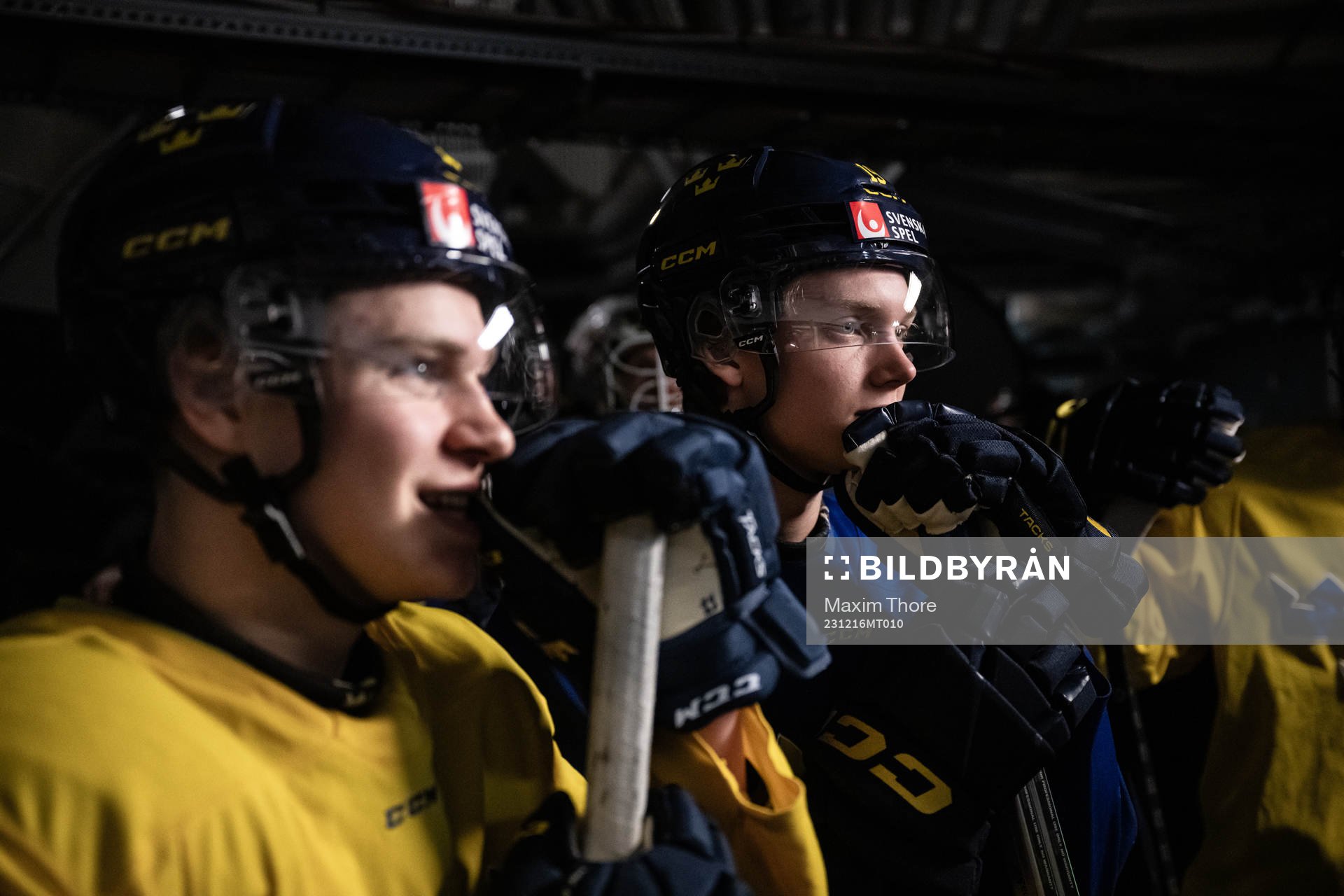 Rasmus Rudslätt of the Swedish under-20 national ice